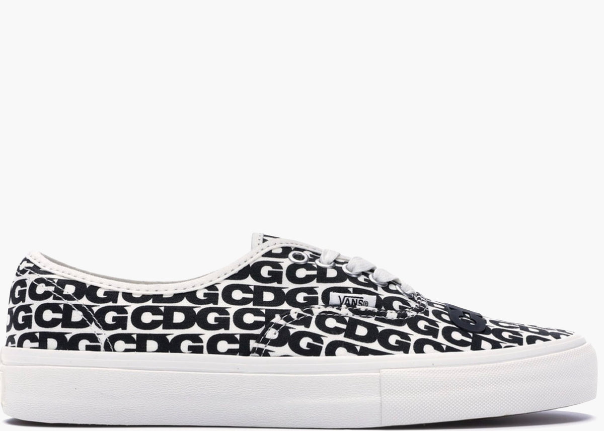 Vans Authentic Comme des Garcons White Heel Tab