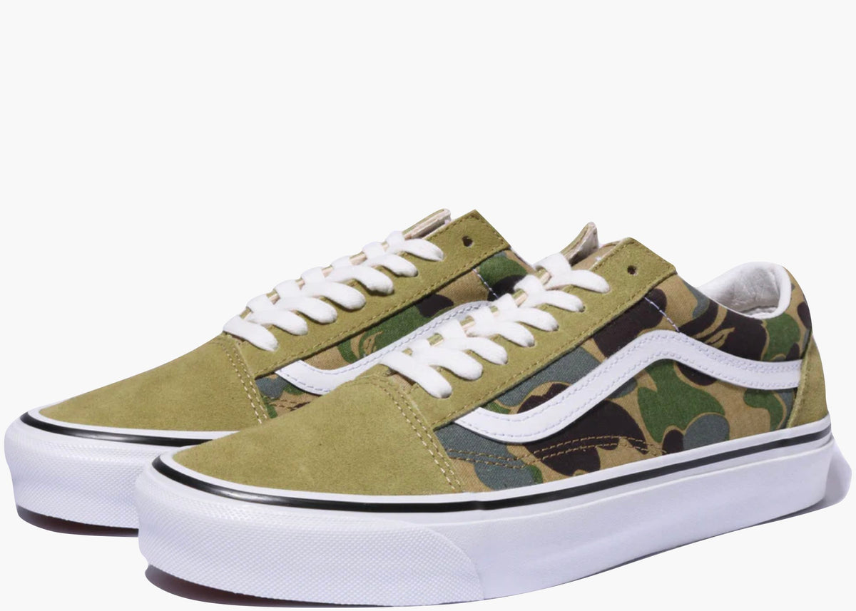 Vans Old Skool 36 DX Bape Green ABC Camo Hype clothinga Limited Edition