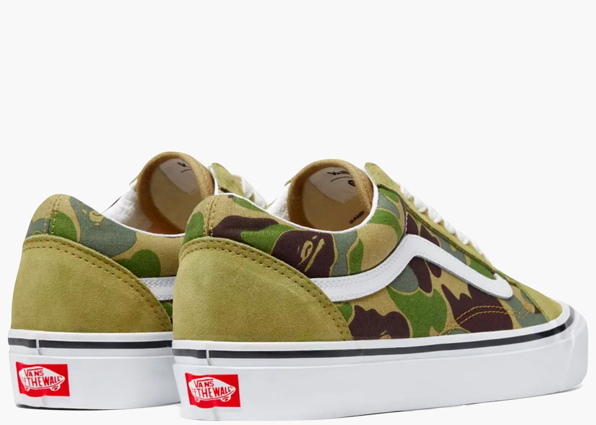 Vans Old Skool 36 DX Bape Green ABC Camo Hype clothinga Limited Edition
