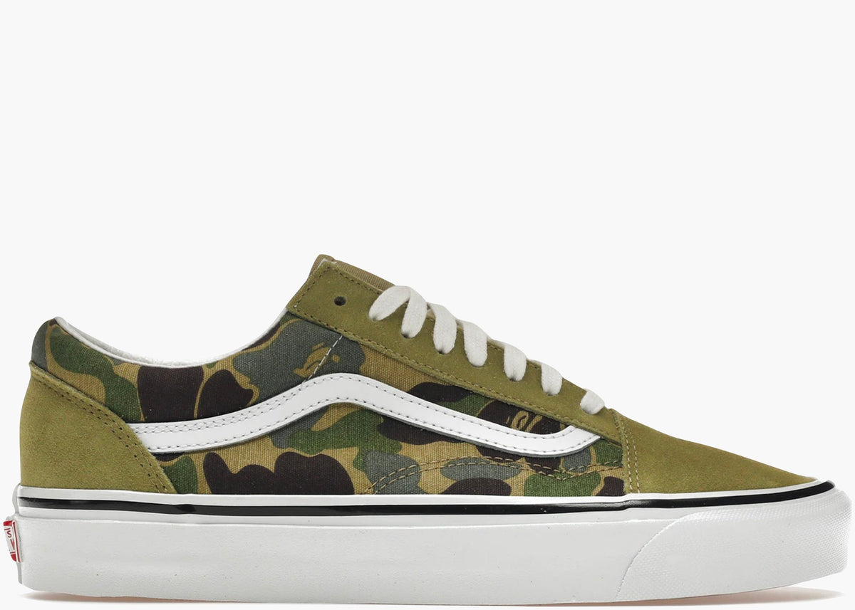 Vans Old Skool 36 DX Bape Green ABC Camo Hype clothinga Limited Edition