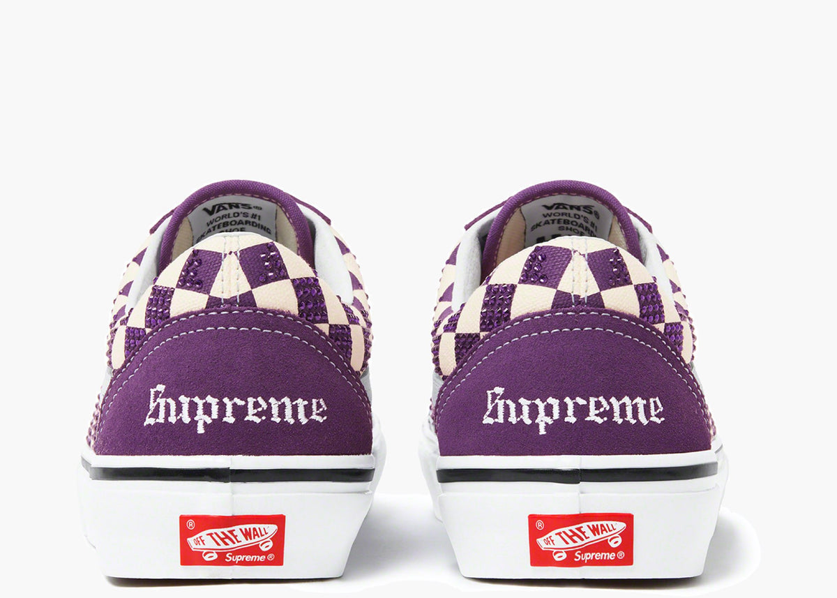 Vans Old Skool Supreme Swarovski Purple VOSS-P Hype Clothinga Limited Edition