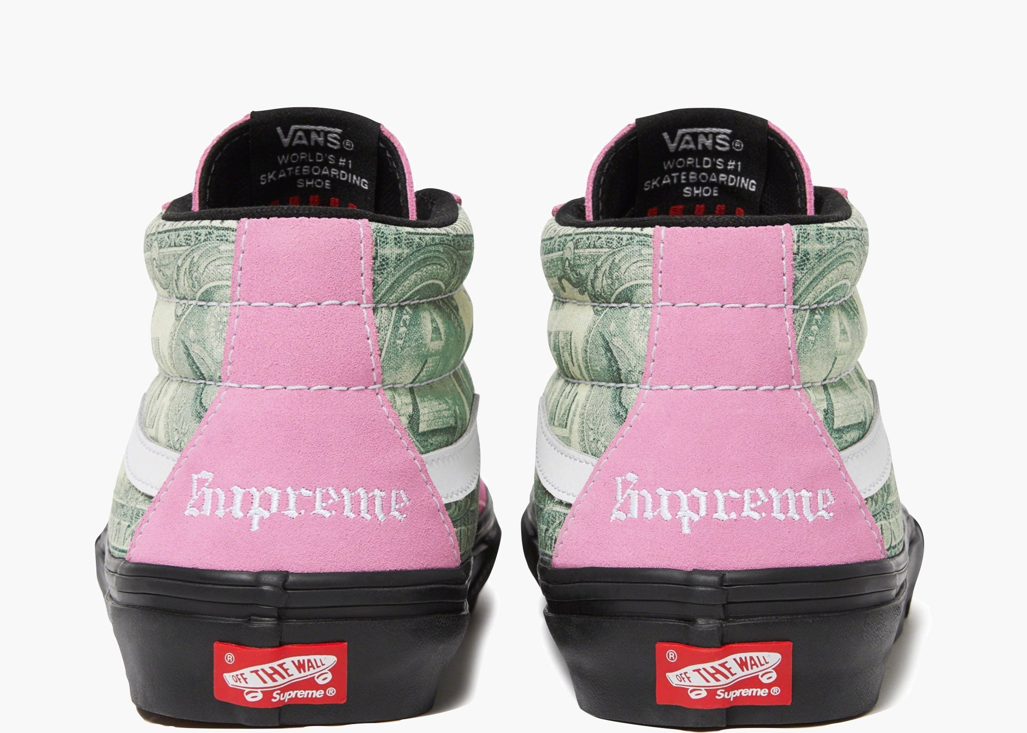 Vans Skate Grosso Mid Supreme Dollar Pink VSGMSDP Hype Clothinga Limited Edition