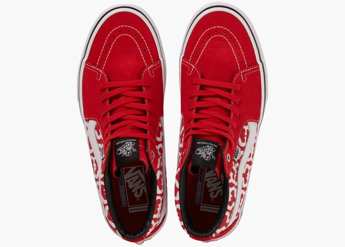Vans Skate Grosso Mid Supreme Monogram S Logo Red