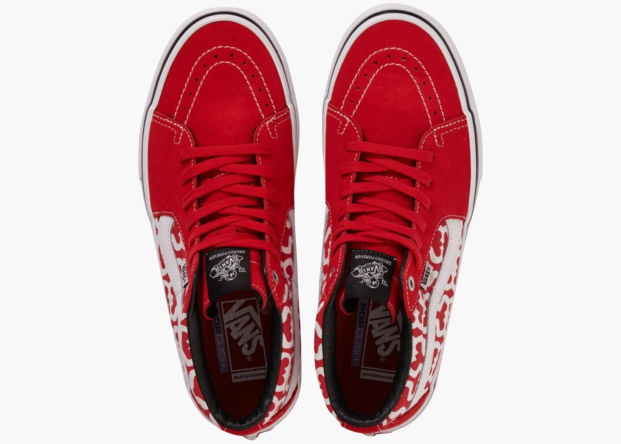 Vans Skate Grosso Mid Supreme Monogram S Logo Red