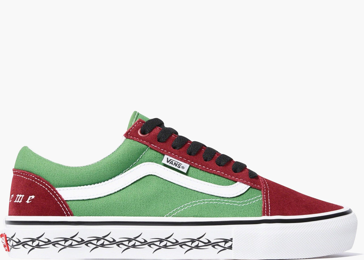 Vans Skate Old Skool Supreme Tribal Barbed Wire Green Hype Clothinga Limited Edition