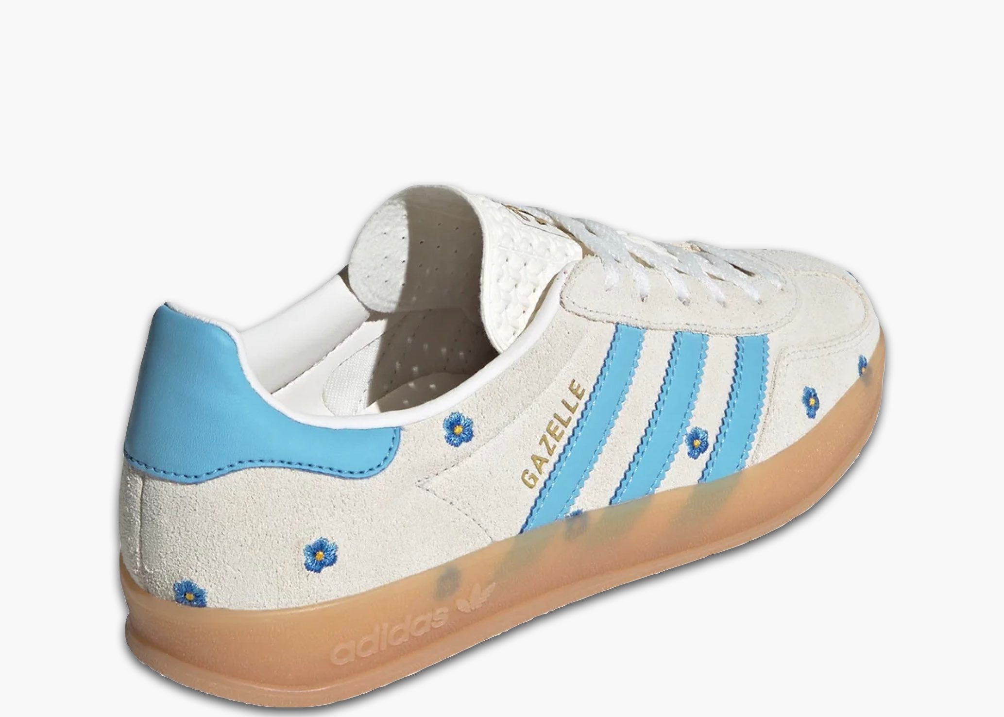 ADIDAS GAZELLE INDOOR LIGHT BLUE FLORAL (W) IF4491 hype clothinga limited edition.