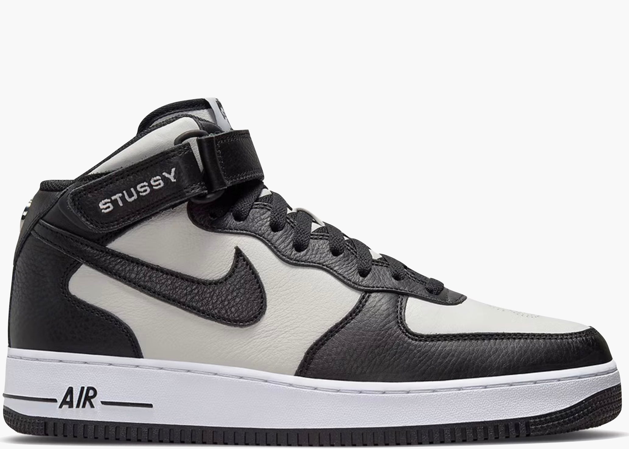 Nike Air Force 1 Mid Stussy Light Bone Black Hype Clothinga Limited Edition