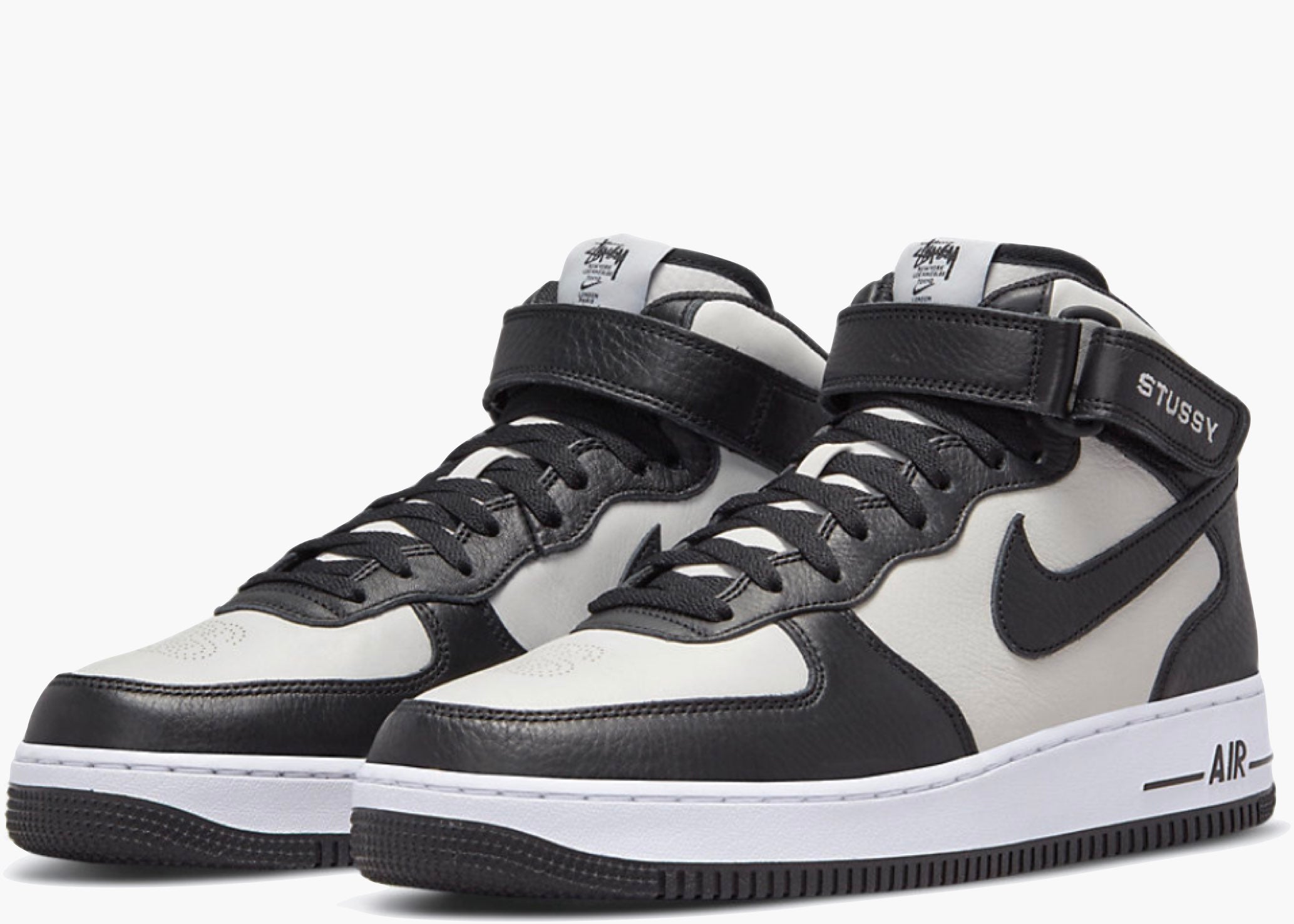 Nike Air Force 1 Mid Stussy Light Bone Black Hype Clothinga Limited Edition