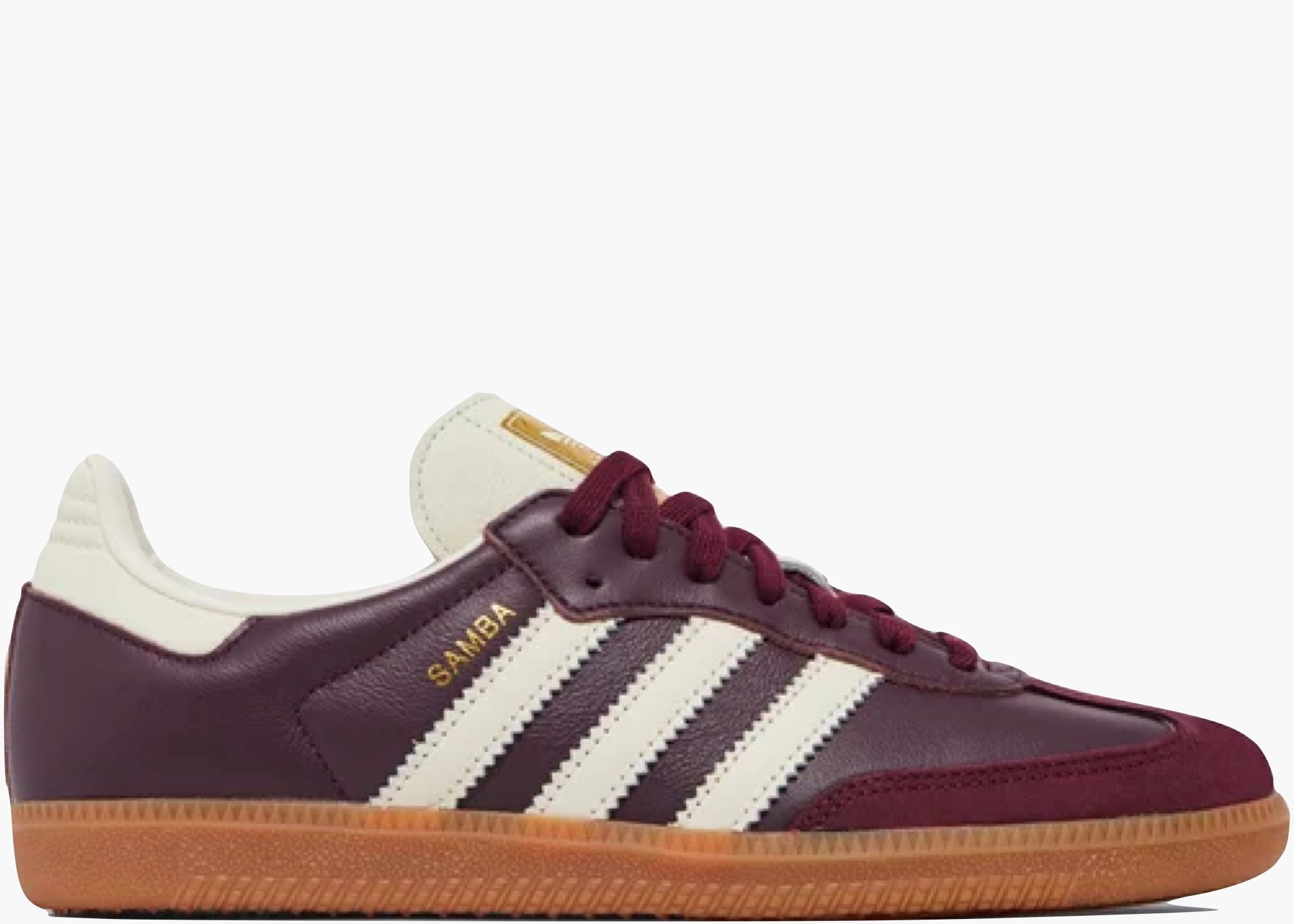 Adidas Samba OG Maroon Gold Metallic (W) ID0477 Hype Clothinga limited edition