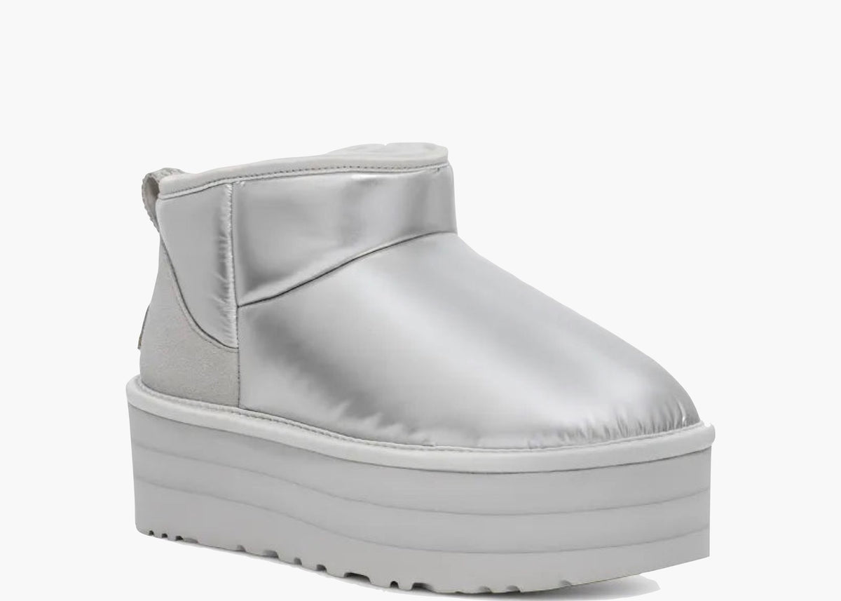 UGG Ultra Mini Platform Hi Shine Boot Silver (W) 1144048-SLVR Hype Clothinga limited edition..