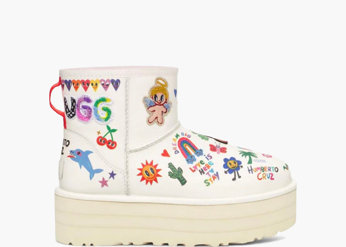 UGG Classic Mini Platform Boot Pop Sketch (W)1153065-WHT Hype Clothinga Limited Edition