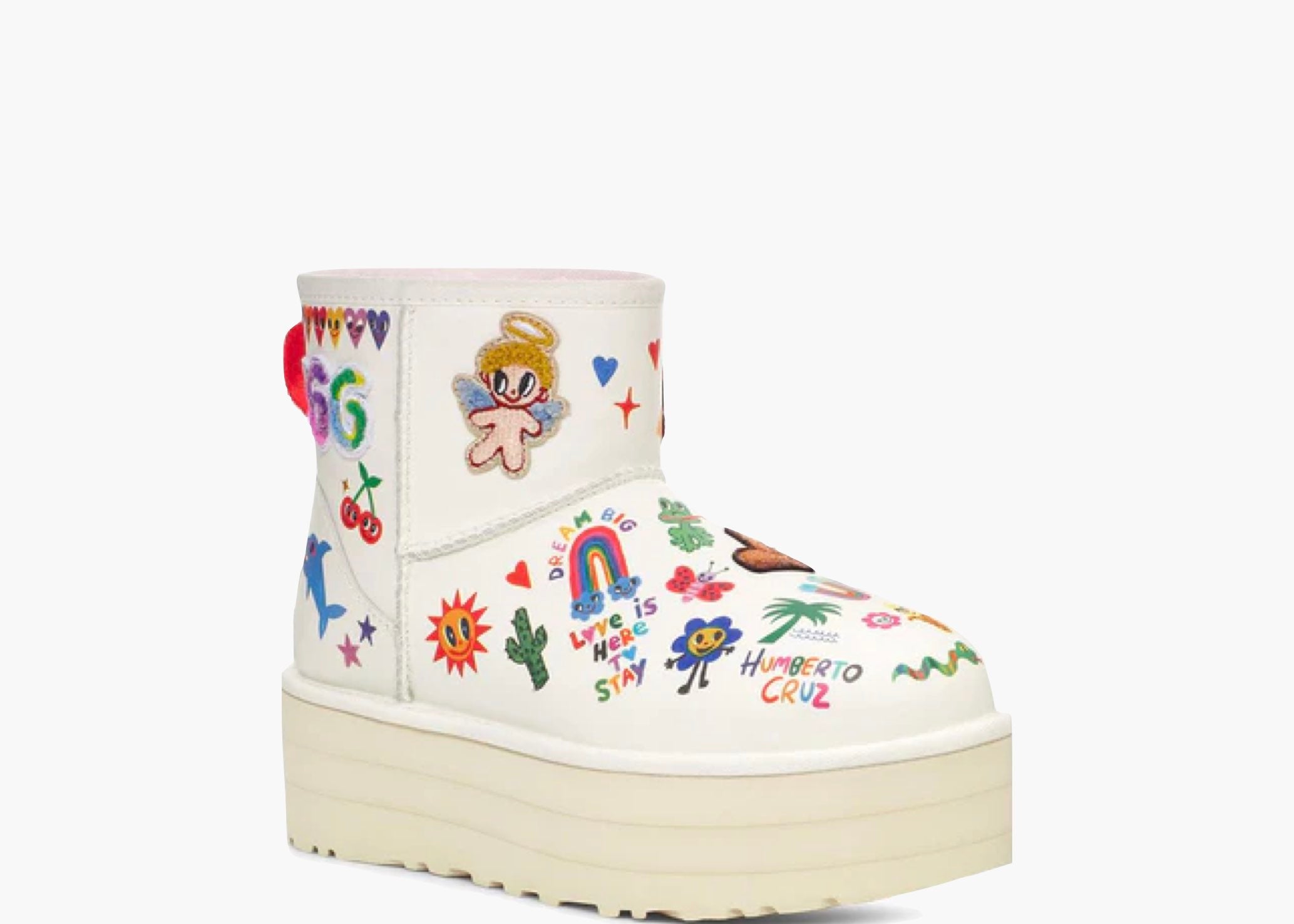 UGG Classic Mini Platform Boot Pop Sketch (W)1153065-WHT Hype Clothinga Limited Edition