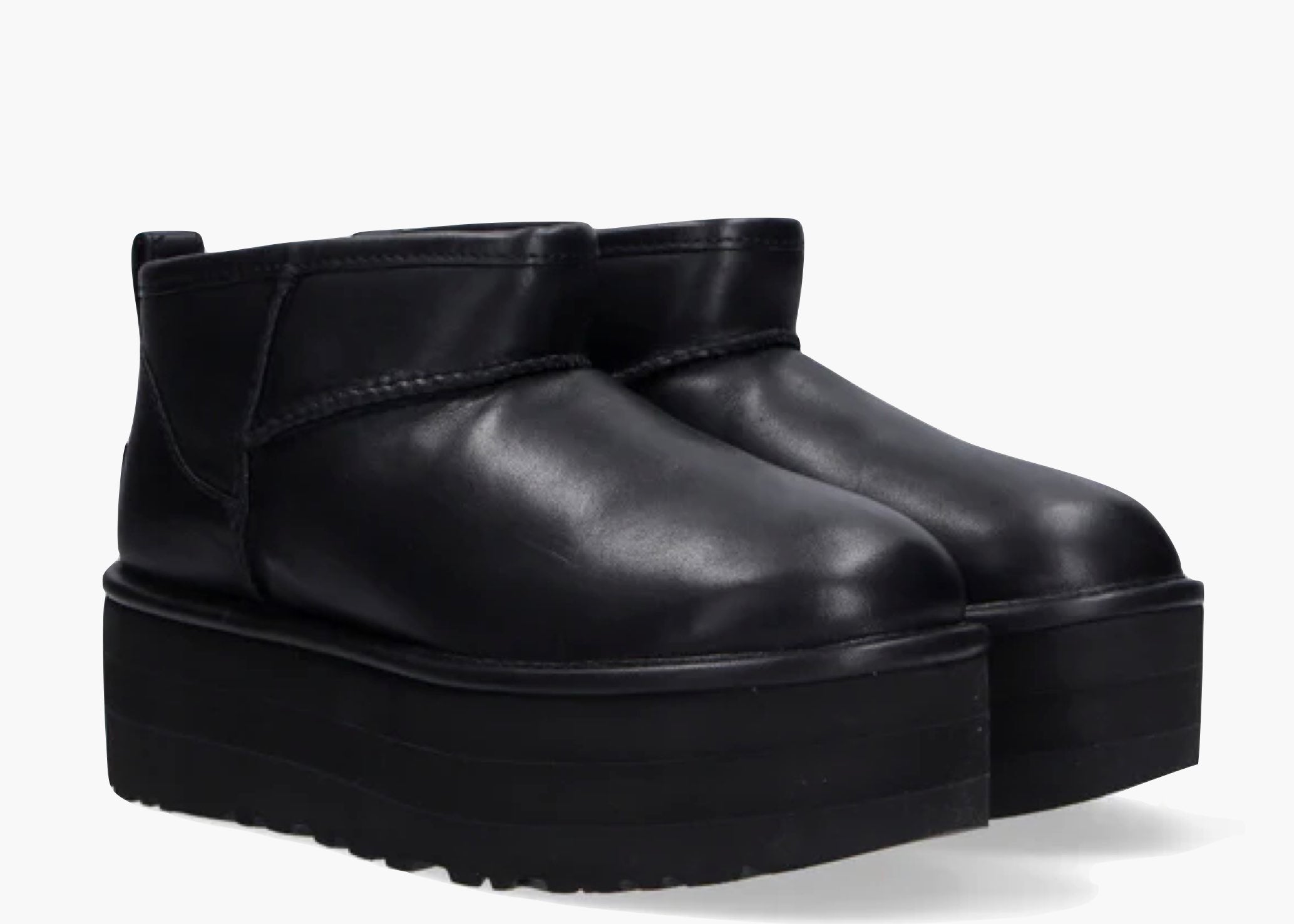 UGG Classic Ultra Mini Platform Boot Black Leather (W) 1141510-BLLE Hype Clothinga Limited Edition