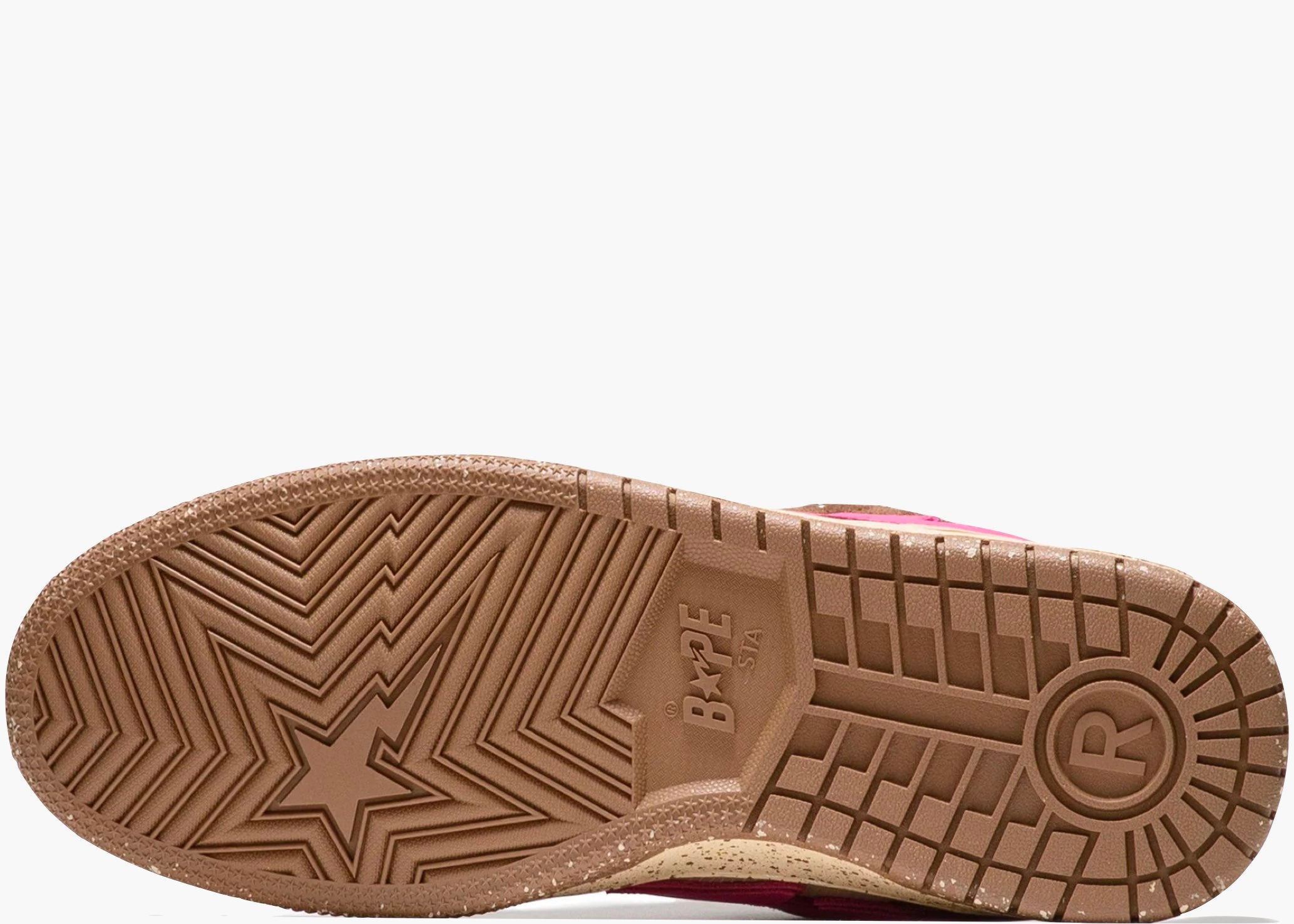 A Bathing Ape Bape SK8 Sta #6 Brown Pink  001FWJ201004_BRW Hype Clothinga Limited Edition