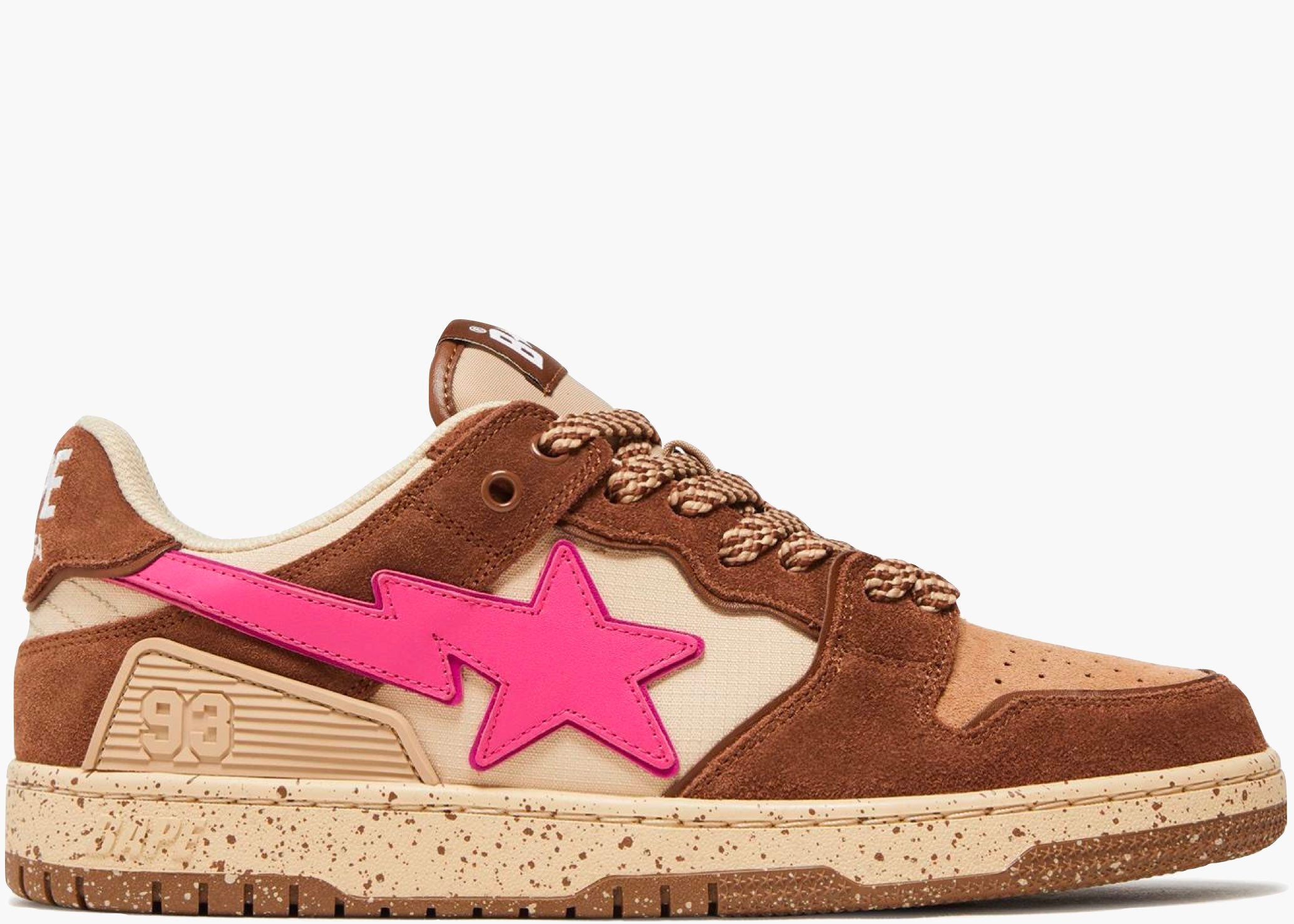 A Bathing Ape Bape SK8 Sta #6 Brown Pink  001FWJ201004_BRW Hype Clothinga Limited Edition
