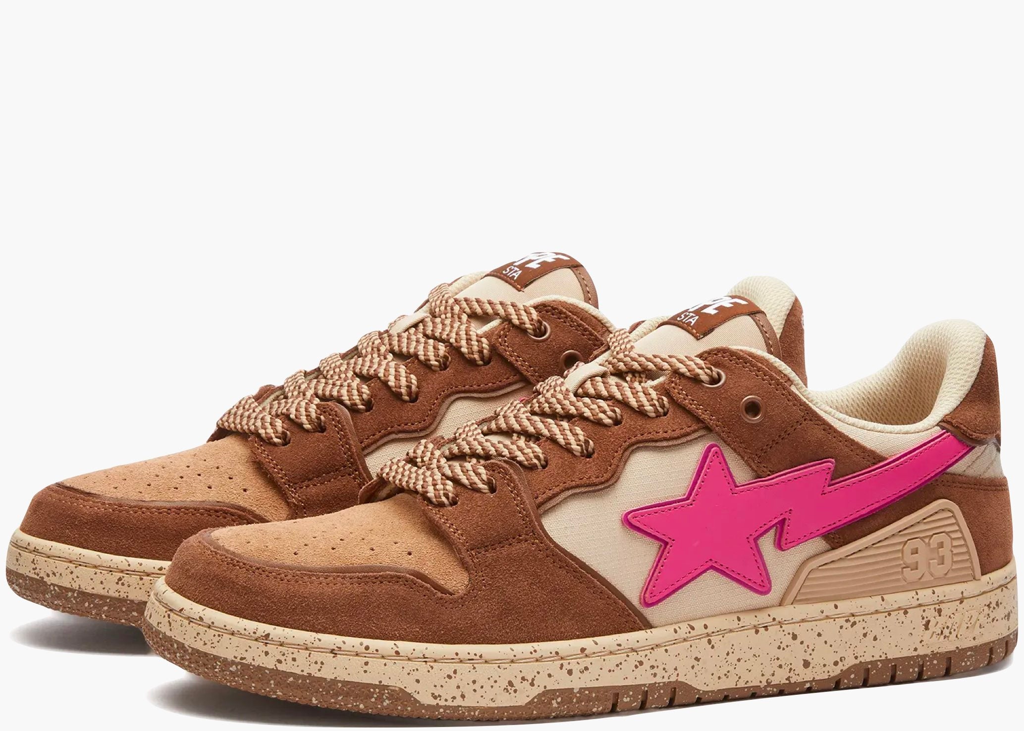 A Bathing Ape Bape SK8 Sta #6 Brown Pink  001FWJ201004_BRW Hype Clothinga Limited Edition