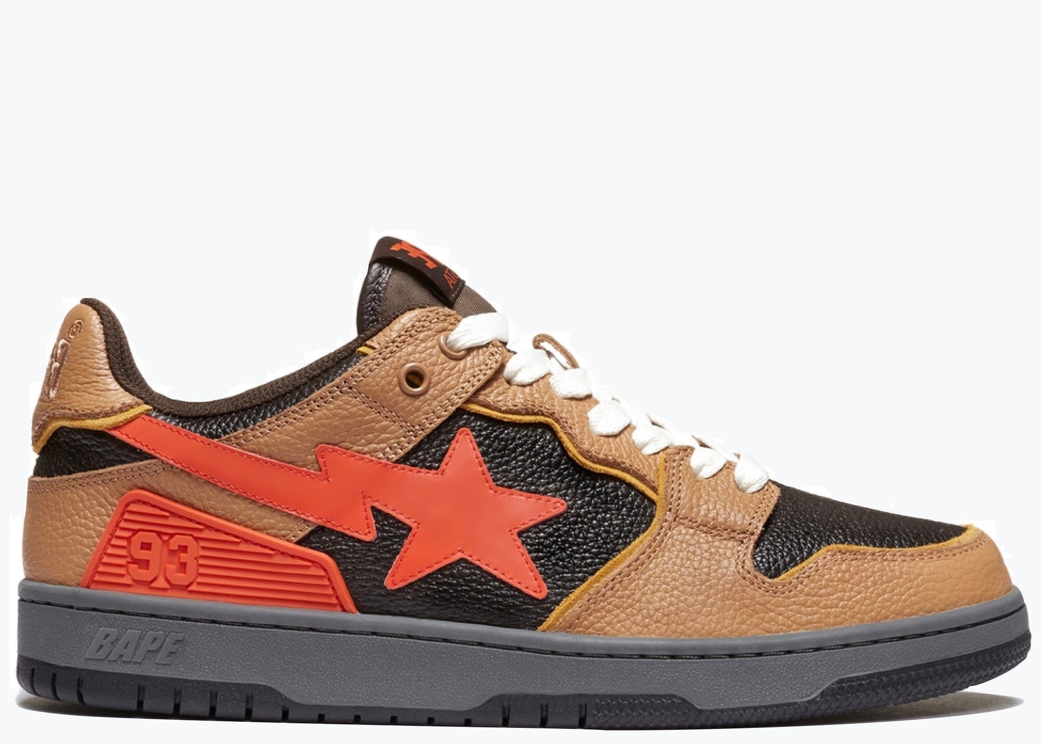 A Bathing Ape Bape SK8 Sta Brown Orange 001FWH801021_BLK_A Hype Clothinga Limited Edition