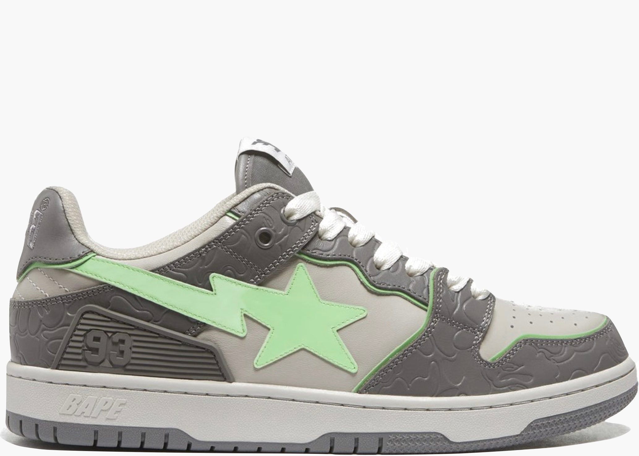 A Bathing Ape Bape SK8 Sta Grey Green