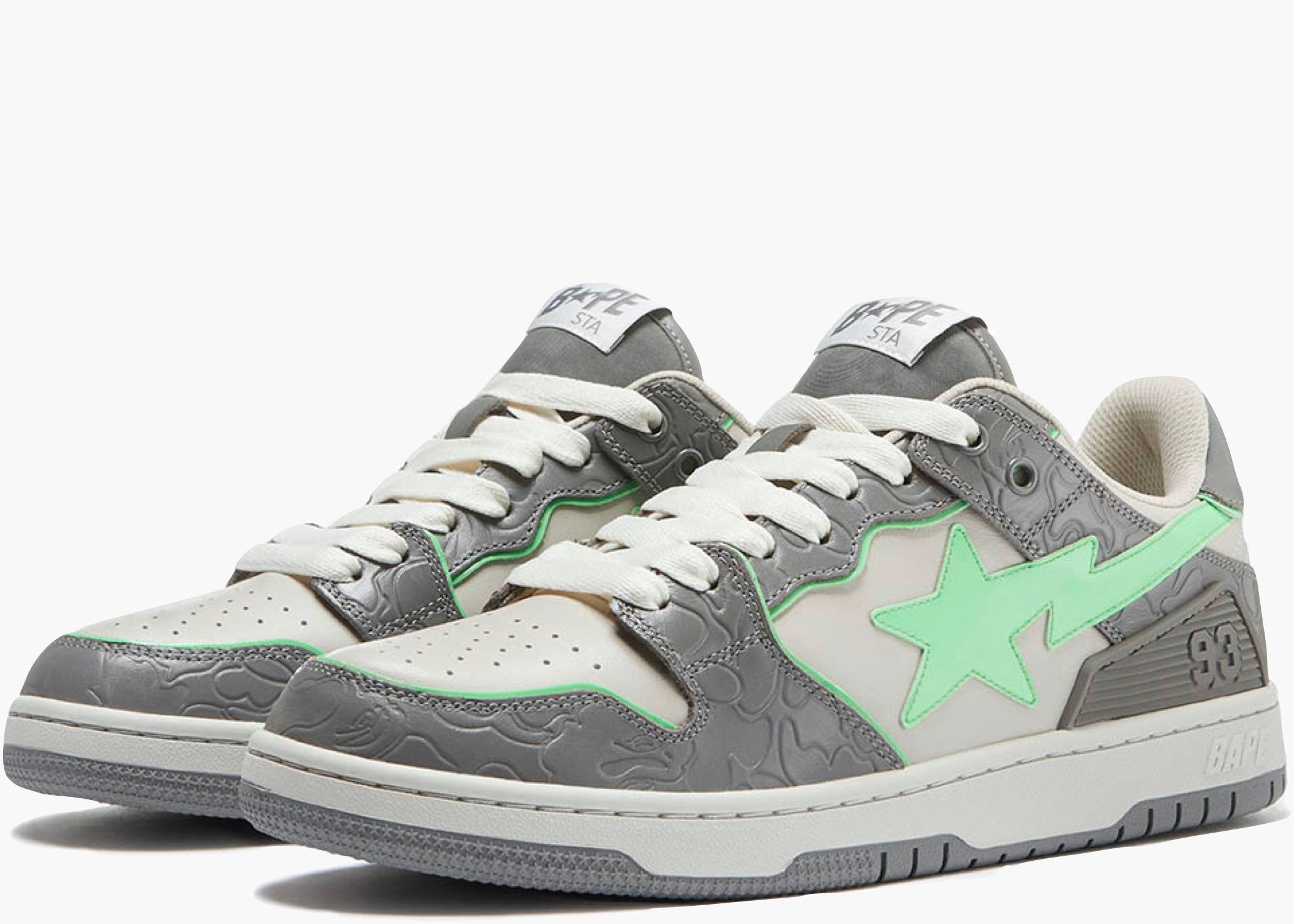 A Bathing Ape Bape SK8 Sta Grey Green