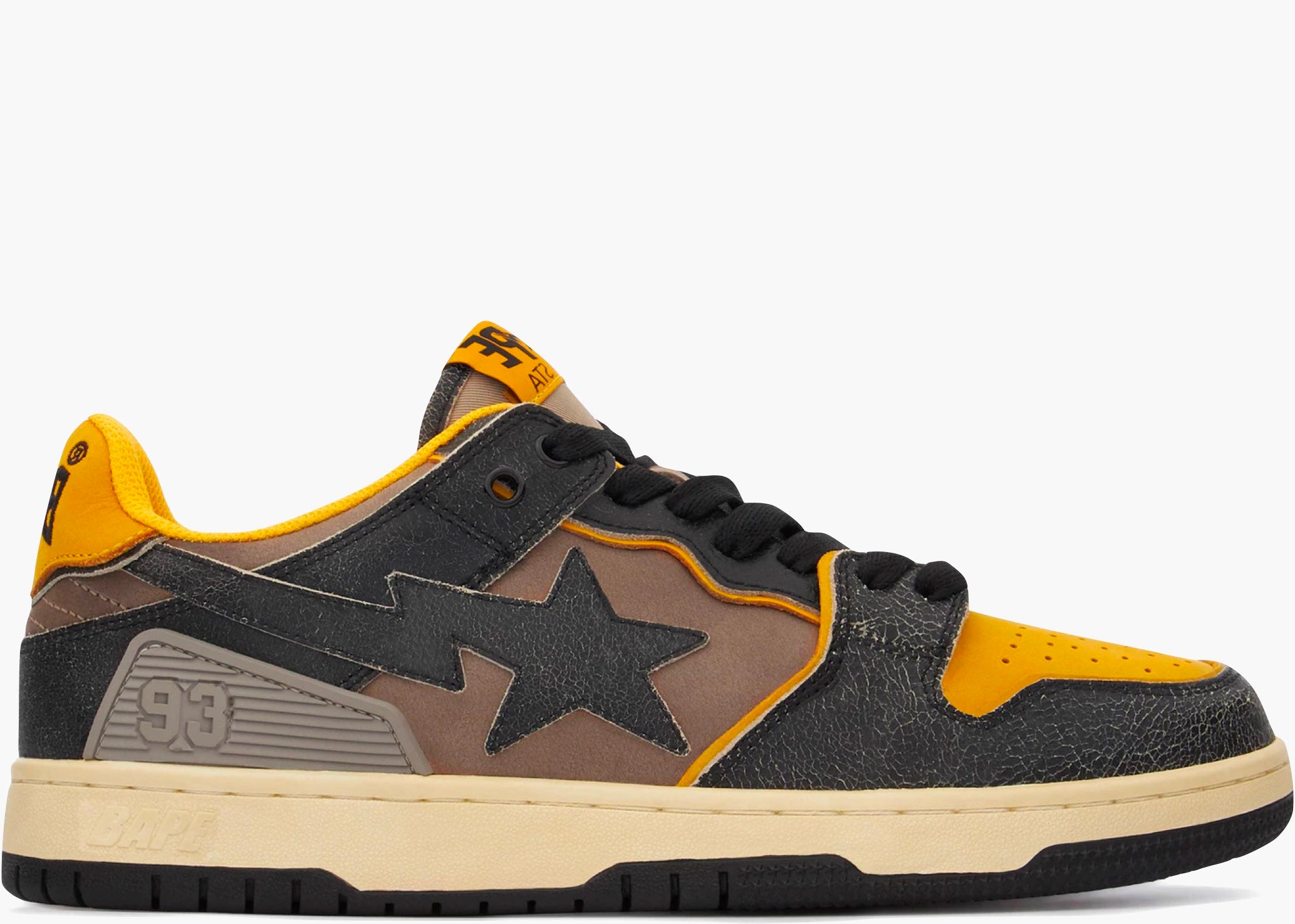 A Bathing Ape Bape SK8 Sta Vintage Black Yellow Hype Clothinga Limited Edition