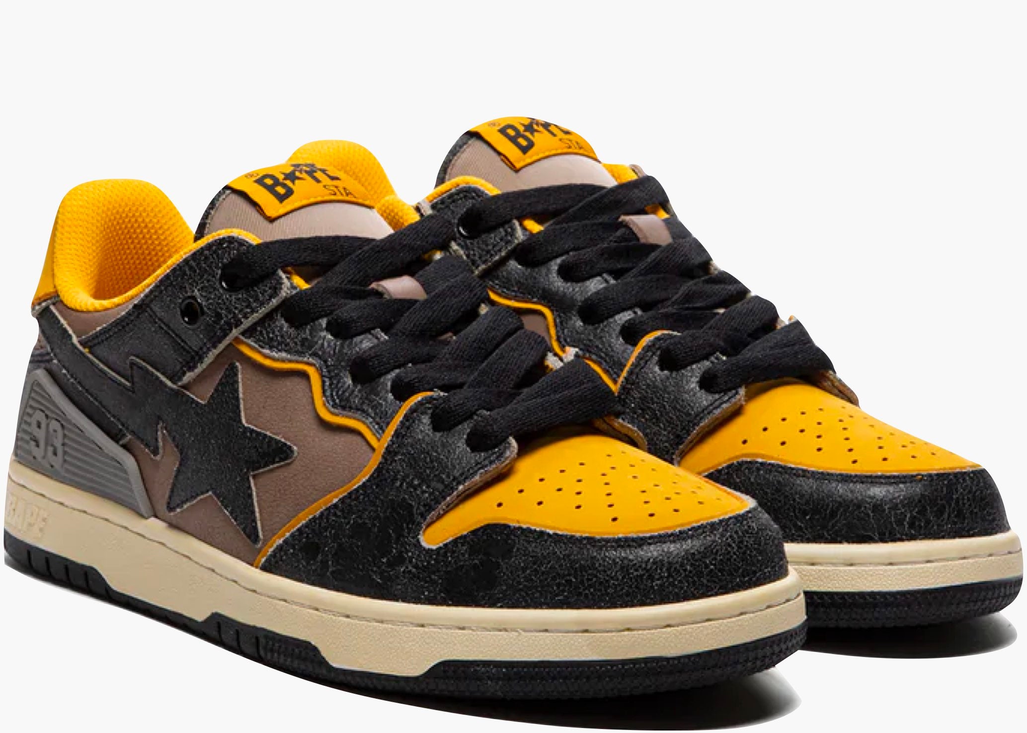 A Bathing Ape Bape SK8 Sta Vintage Black Yellow Hype Clothinga Limited Edition