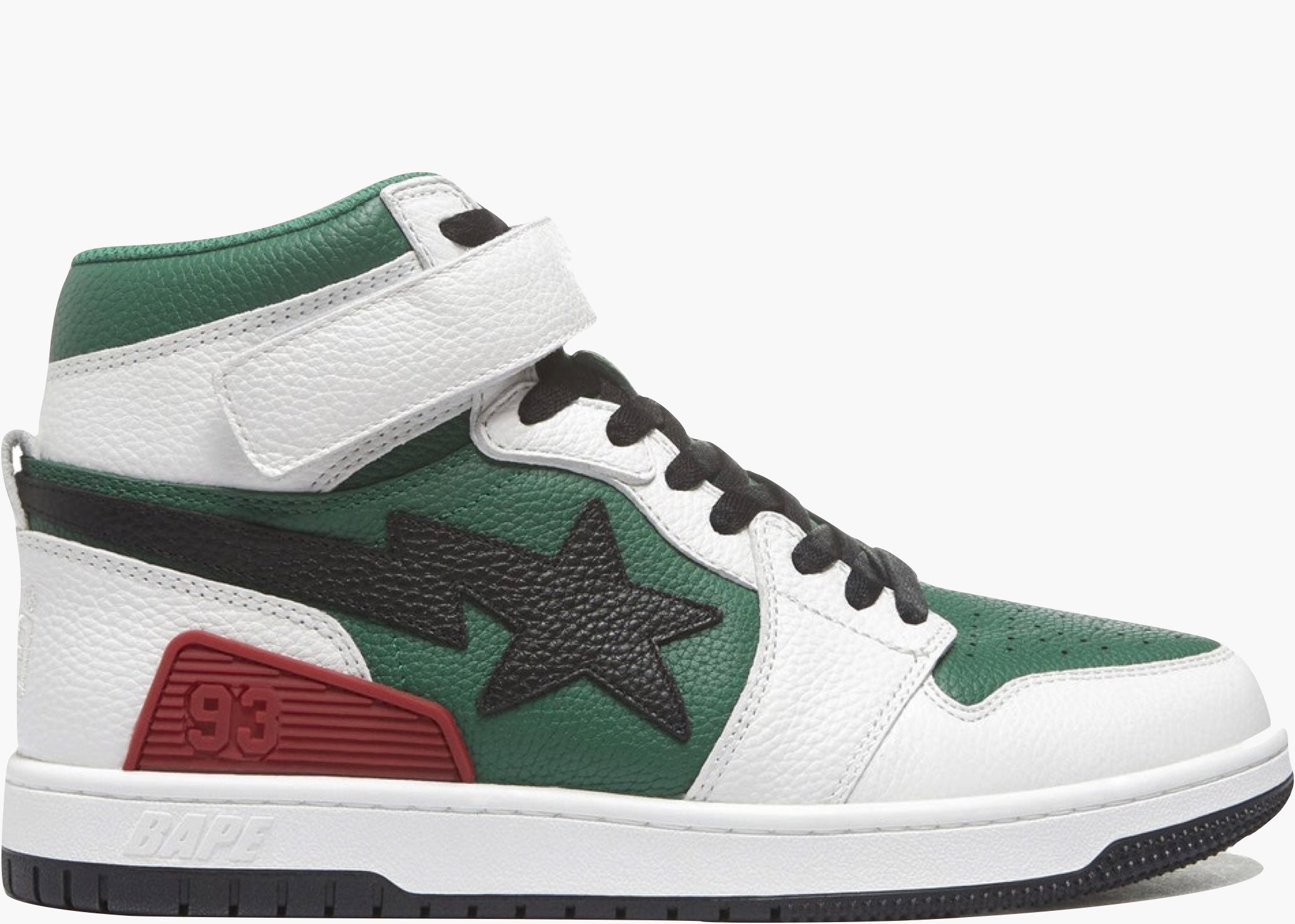 A Bathing Ape Bape SK8 Sta White Green