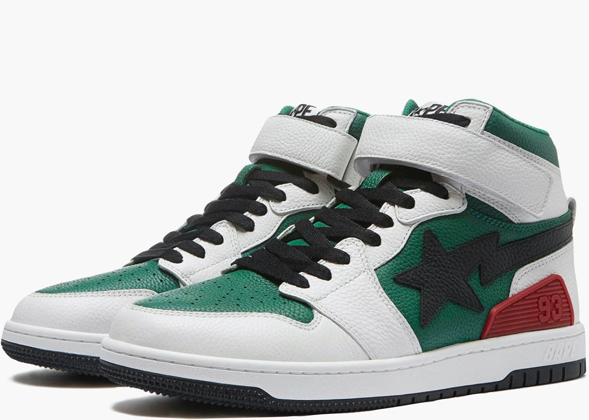 A Bathing Ape Bape SK8 Sta White Green