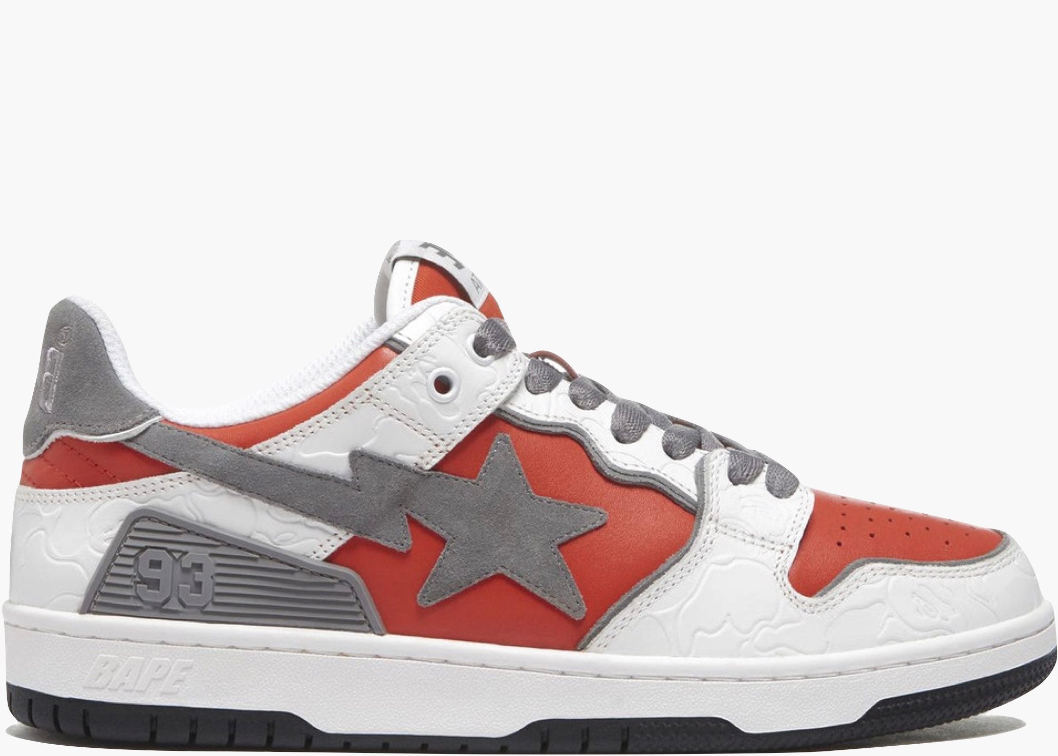 A Bathing Ape Bape SK8 Sta White Red