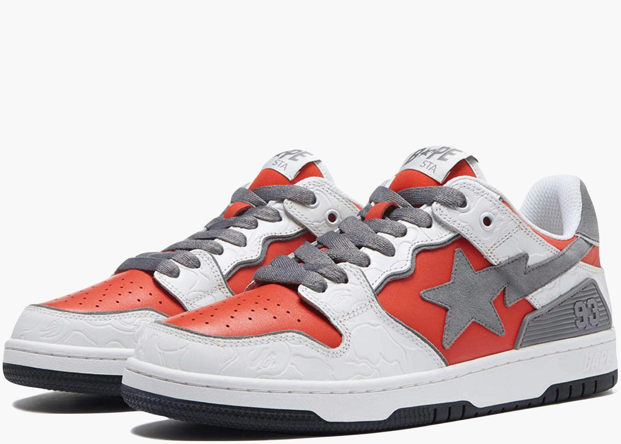 A Bathing Ape Bape SK8 Sta White Red
