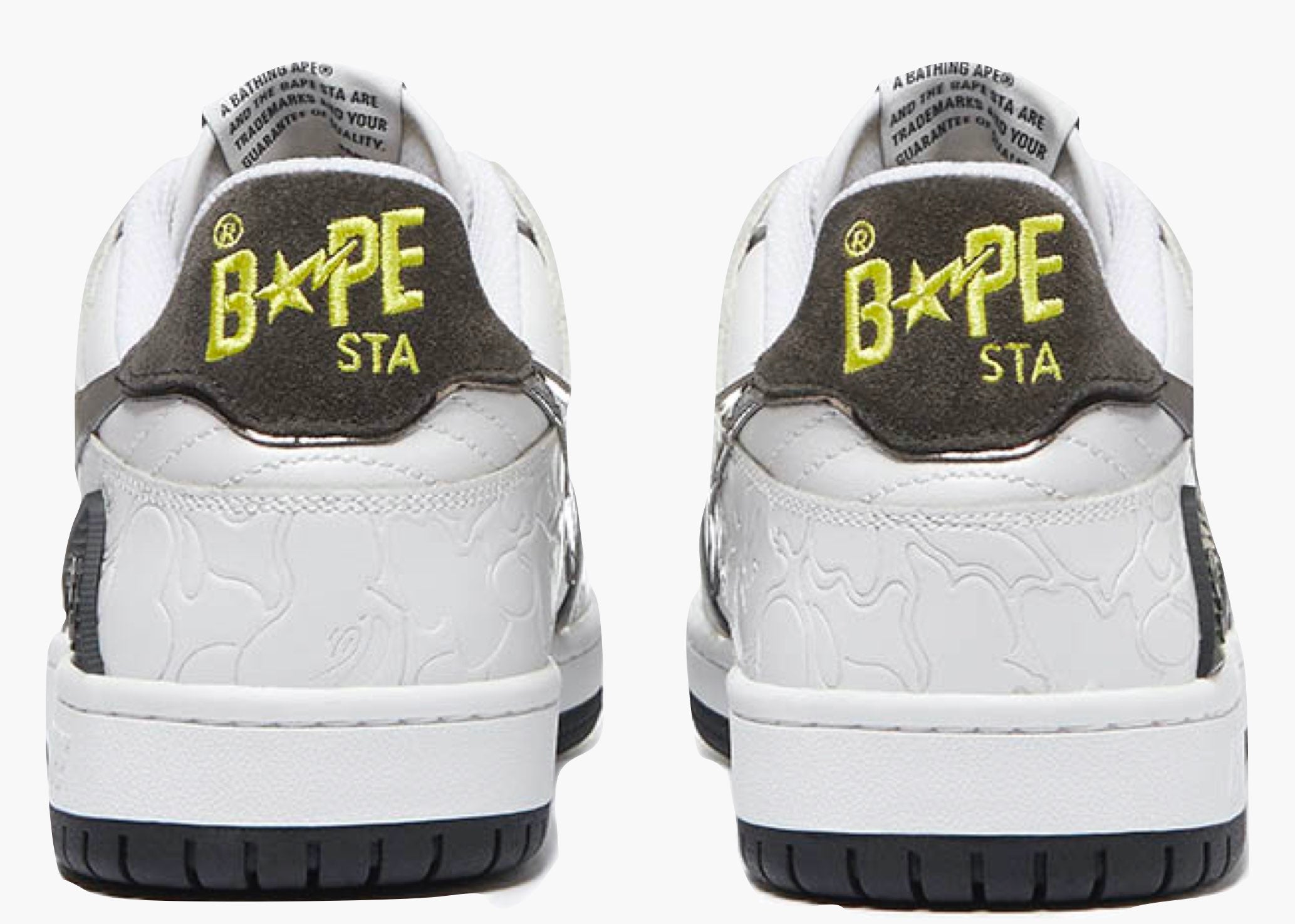 A Bathing Ape Bape SK8 Sta White Silver