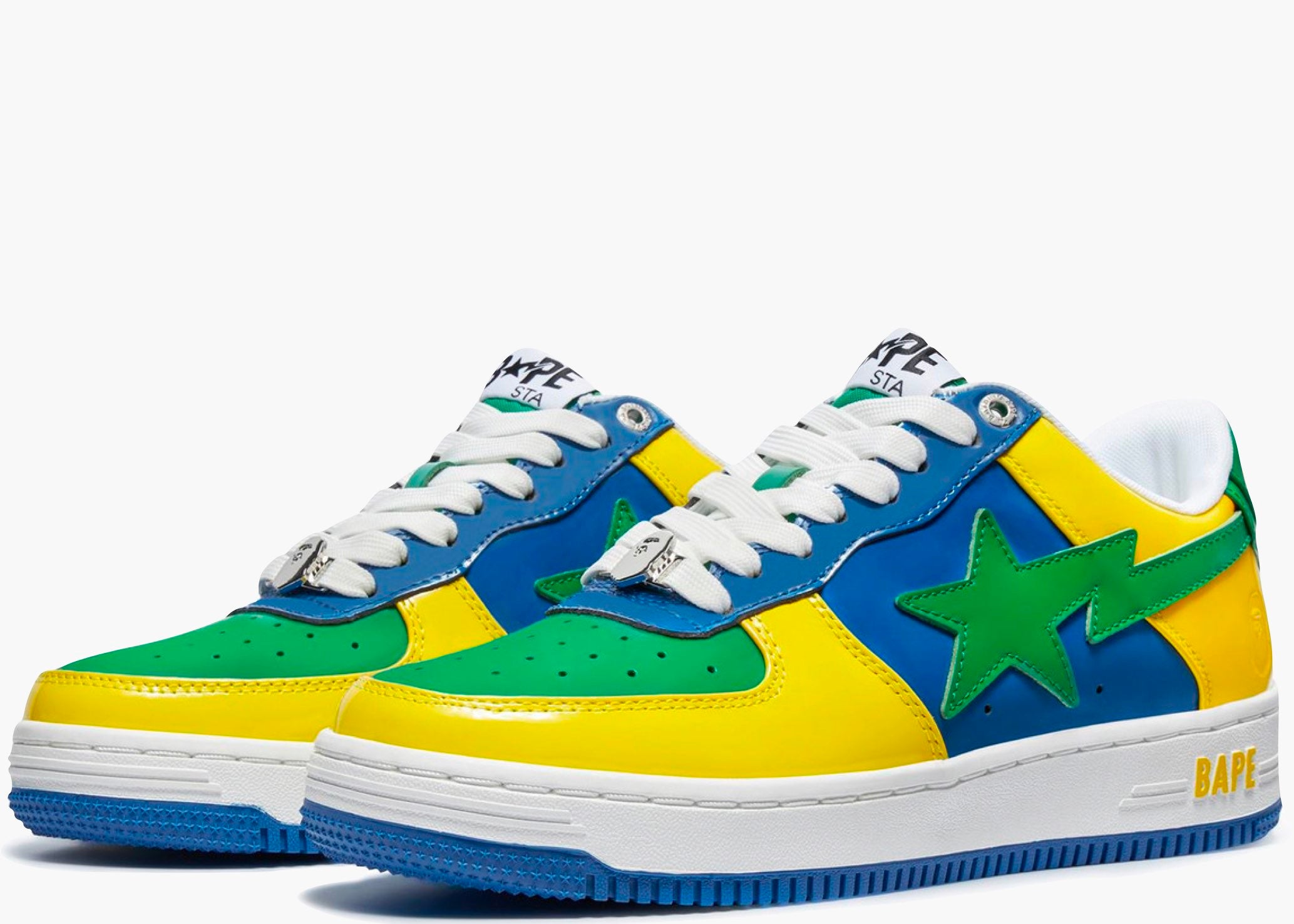 A Bathing Ape Bape Sta Blue Yellow Green Hype Clothinga Limited Edition