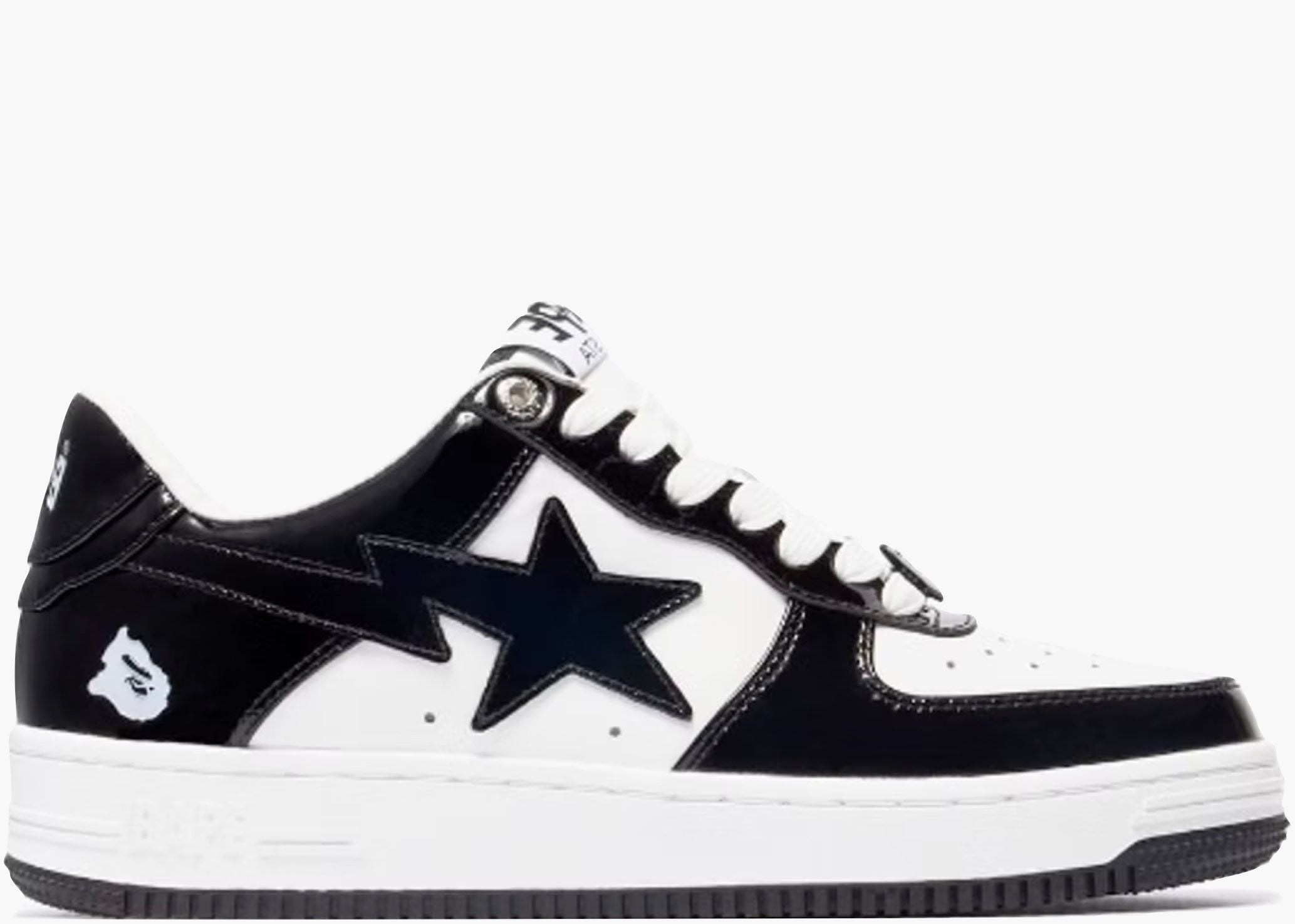 A Bathing Ape Bape Sta Patent Leather Black White Hype clothinga Limited Edition