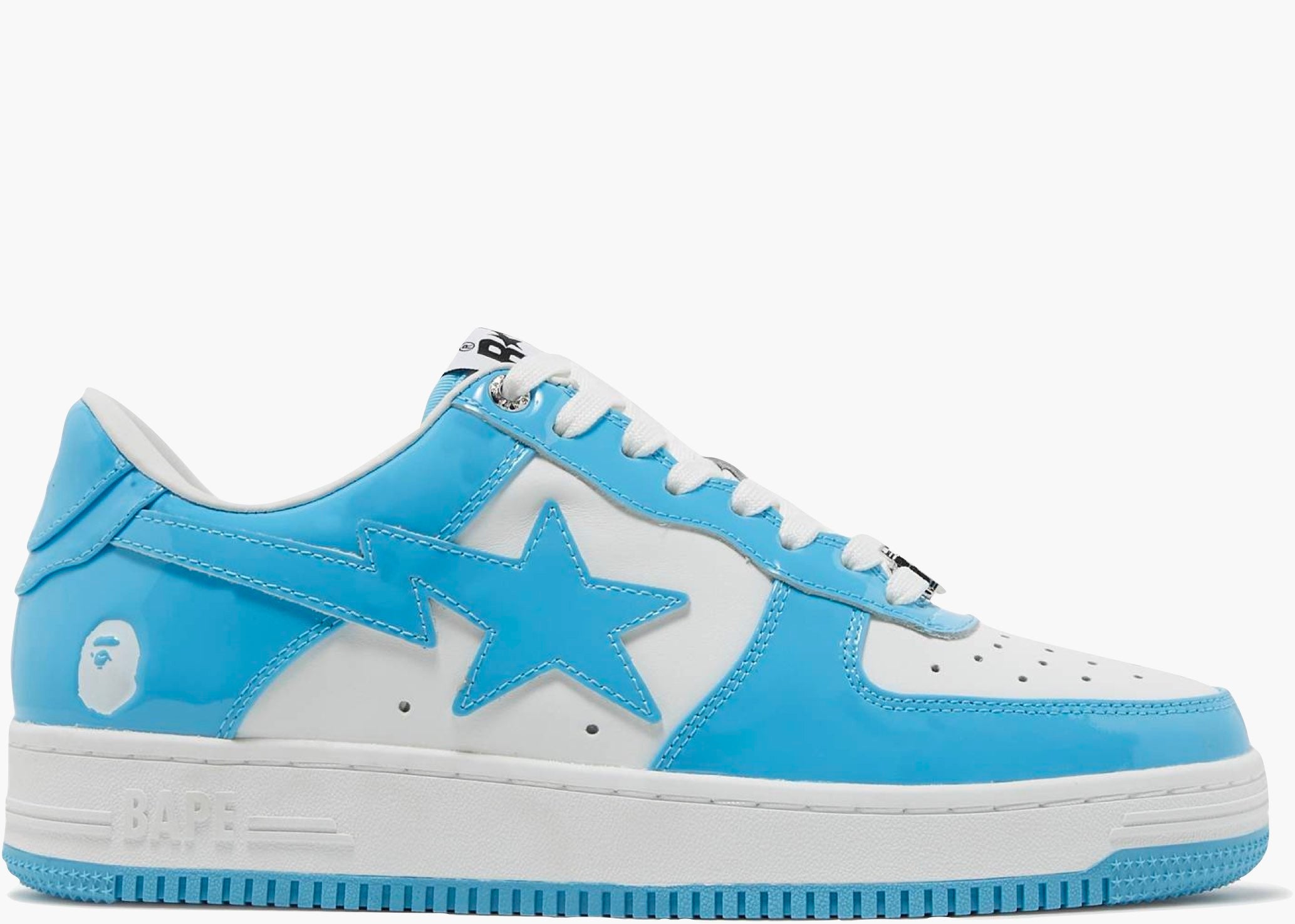 A Bathing Ape Bape Sta Patent Leather Blue White Hype clothinga Limited Edition