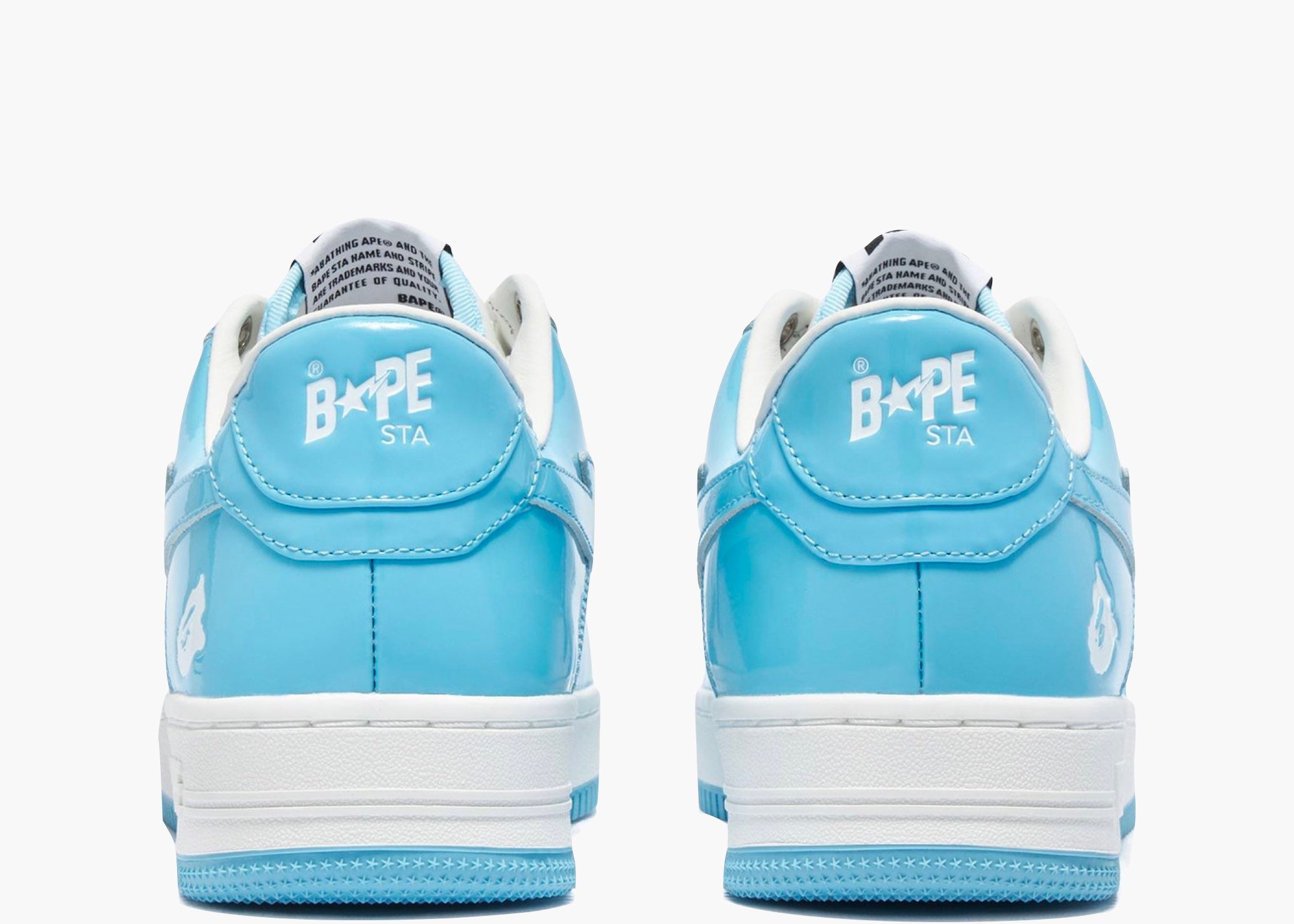 A Bathing Ape Bape Sta Patent Leather Blue White Hype clothinga Limited Edition