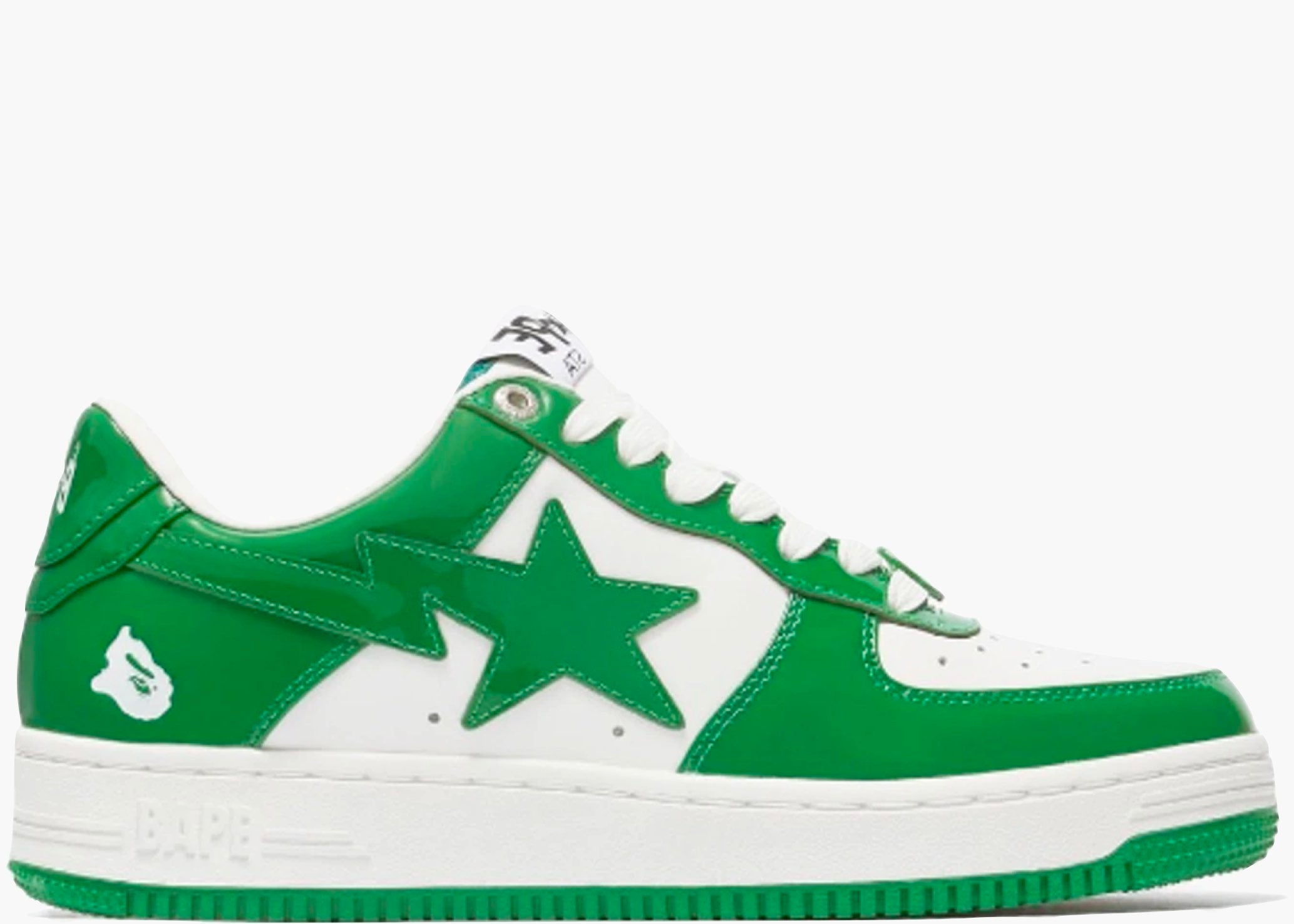 A Bathing Ape Bape Sta Patent Leather Green White Hype Clothinga Limited Edition