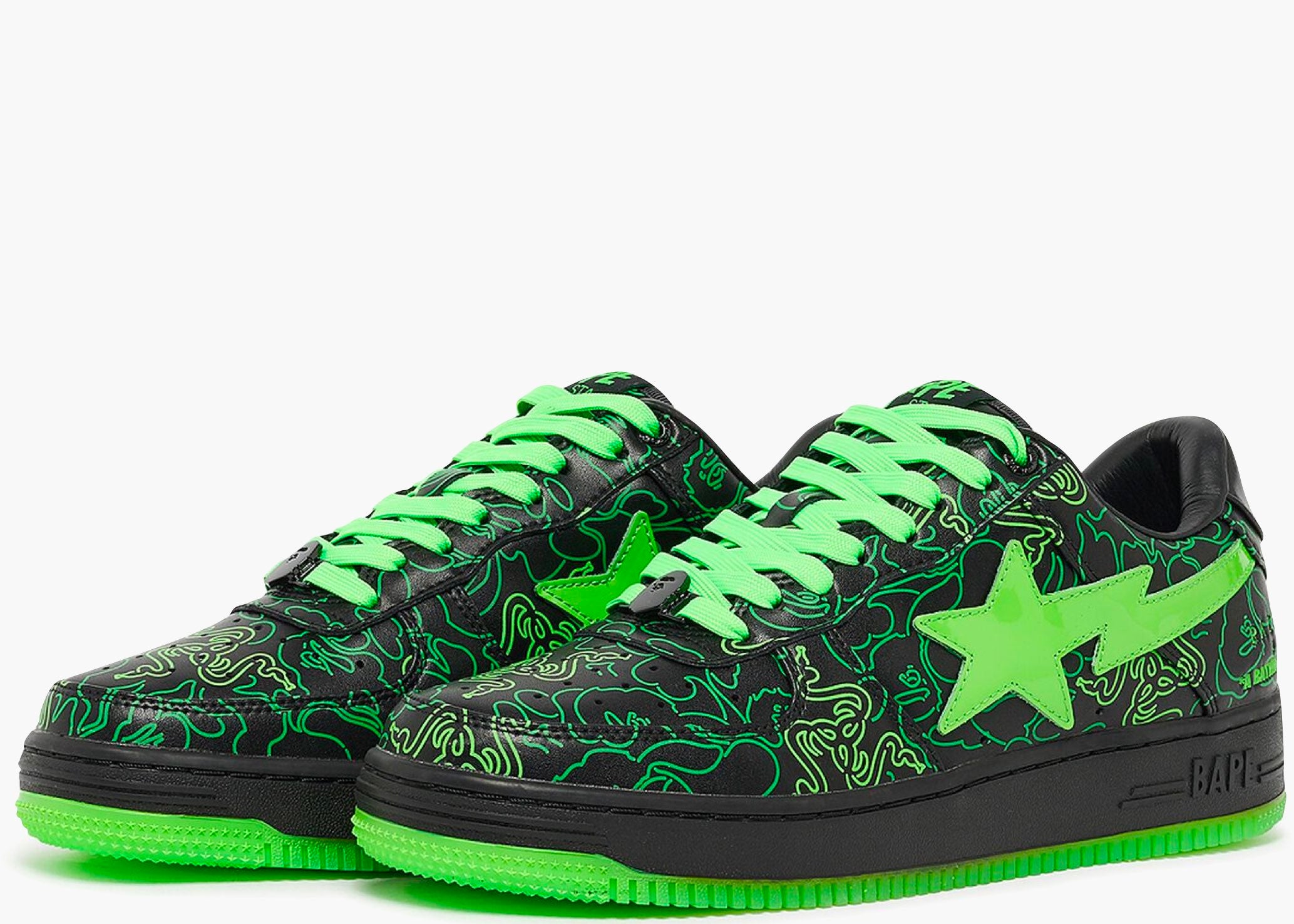 A Bathing Ape Bape Sta Razer Black Green Hype Clothinga Limited Edition