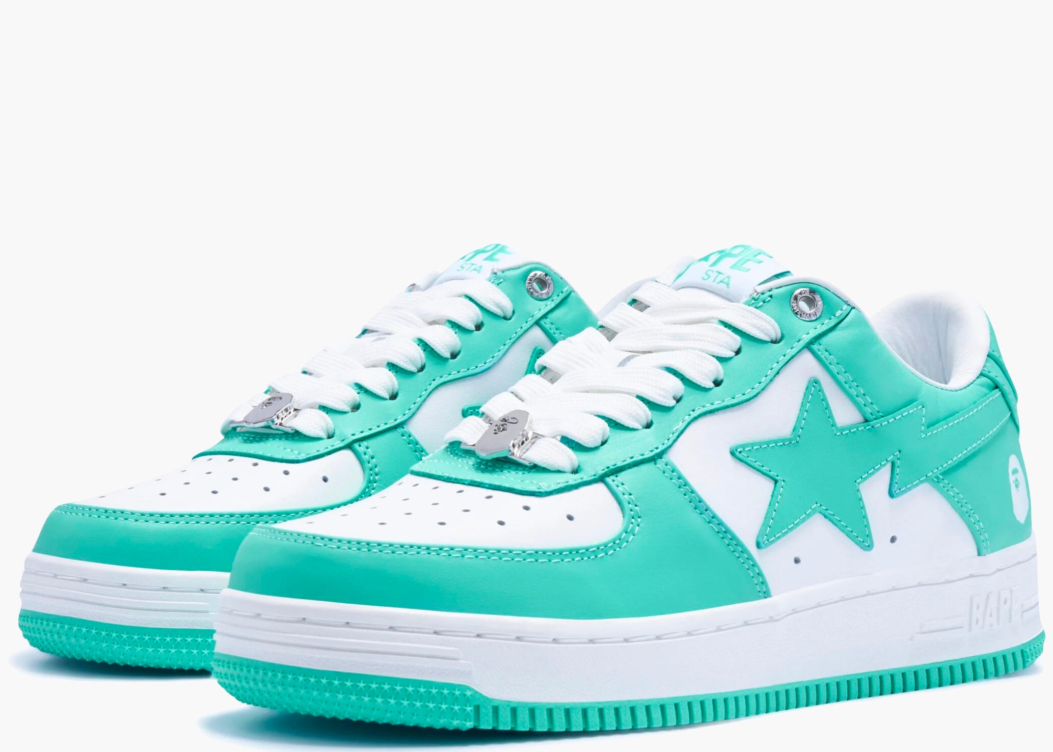 A Bathing Ape Bape Sta White Green (2022) Hype clothinga Limited Edition