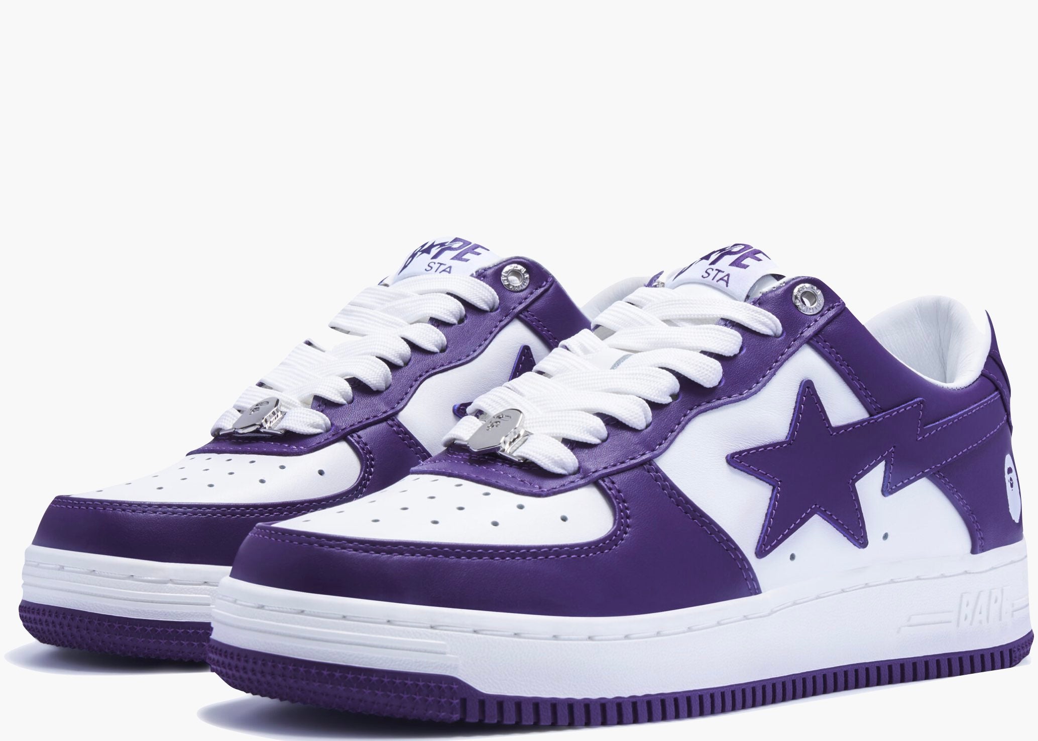 A Bathing Ape Bape Sta White Purple (2022) Hype Clothinga Limited Edition