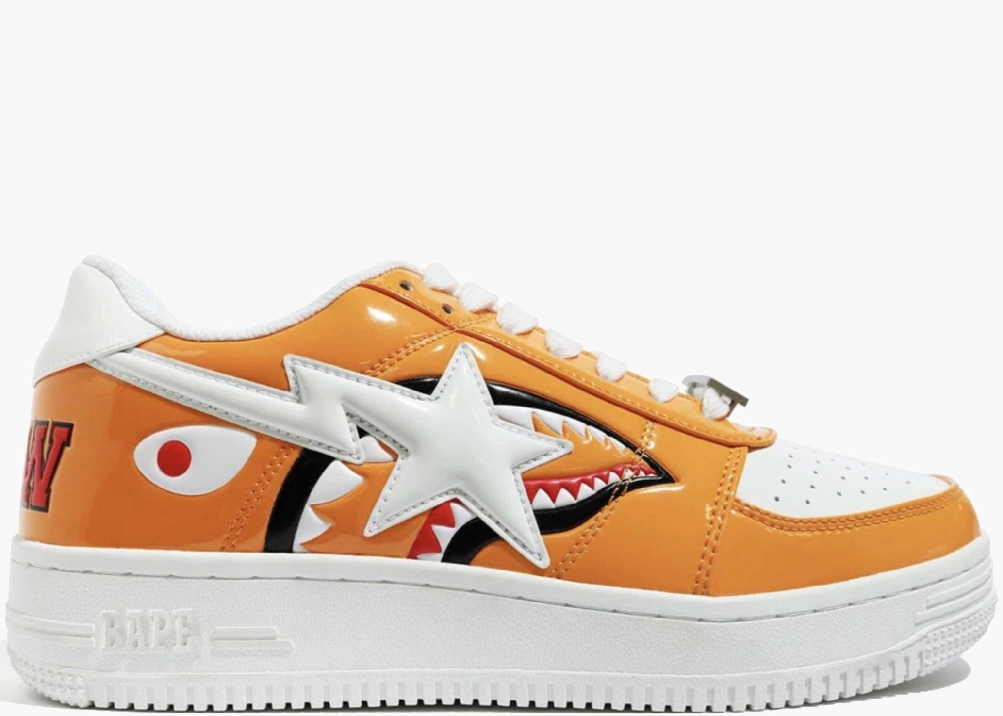 A Bathing Ape Bapesta Low Color Block Shark Orange

