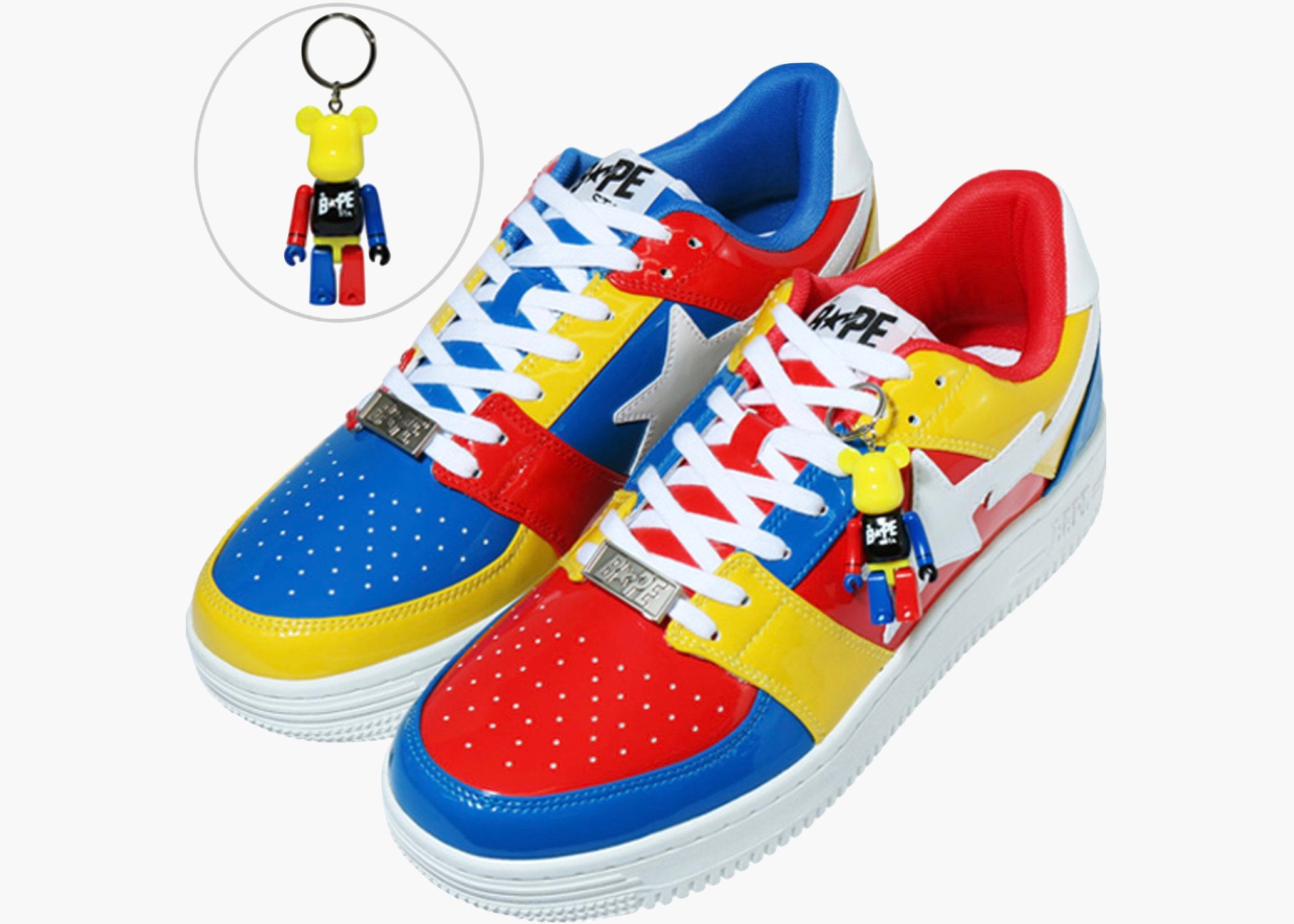 A Bathing Ape Bapesta Low Medicom Toy Multi
