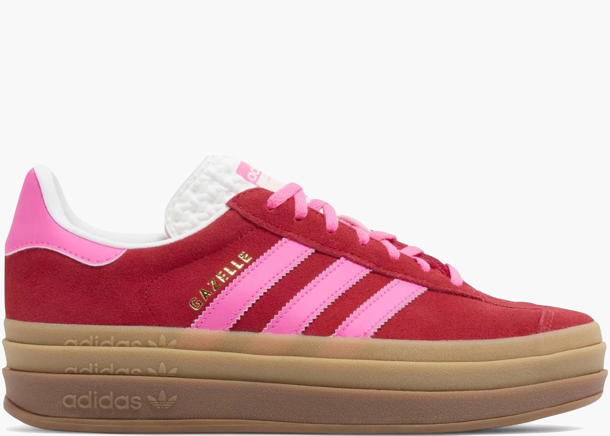 Adidas Gazelle Bold Collegiate Red Lucid Pink (W) IH7496 Hype Clothinga Limited Edition