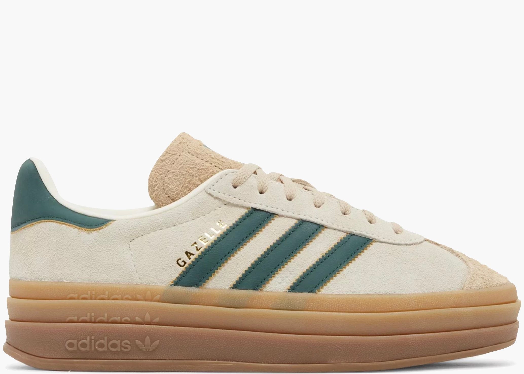 ‎Adidas Gazelle Bold Magic Beige Collegiate Green (W) ID7056 Hype Clothinga Limited Edition