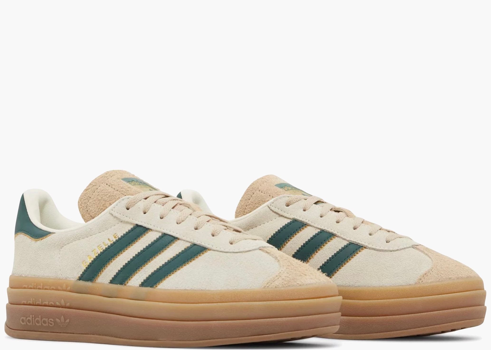 ‎Adidas Gazelle Bold Magic Beige Collegiate Green (W) ID7056 Hype Clothinga Limited Edition
