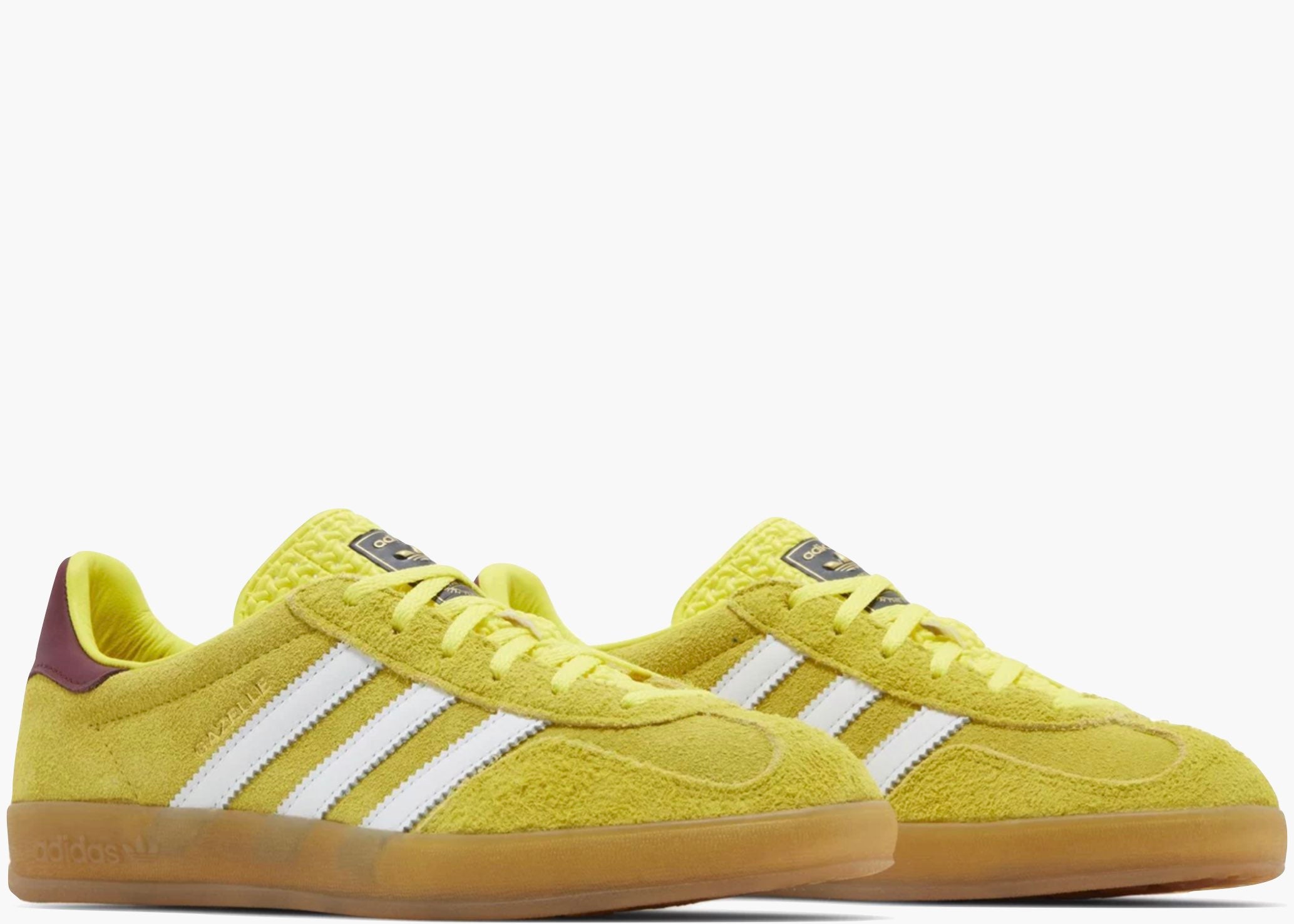 ‎Adidas Gazelle Indoor Bright Yellow Collegiate Burgundy (W) IE7003 Hype Clothinga Limited Edition