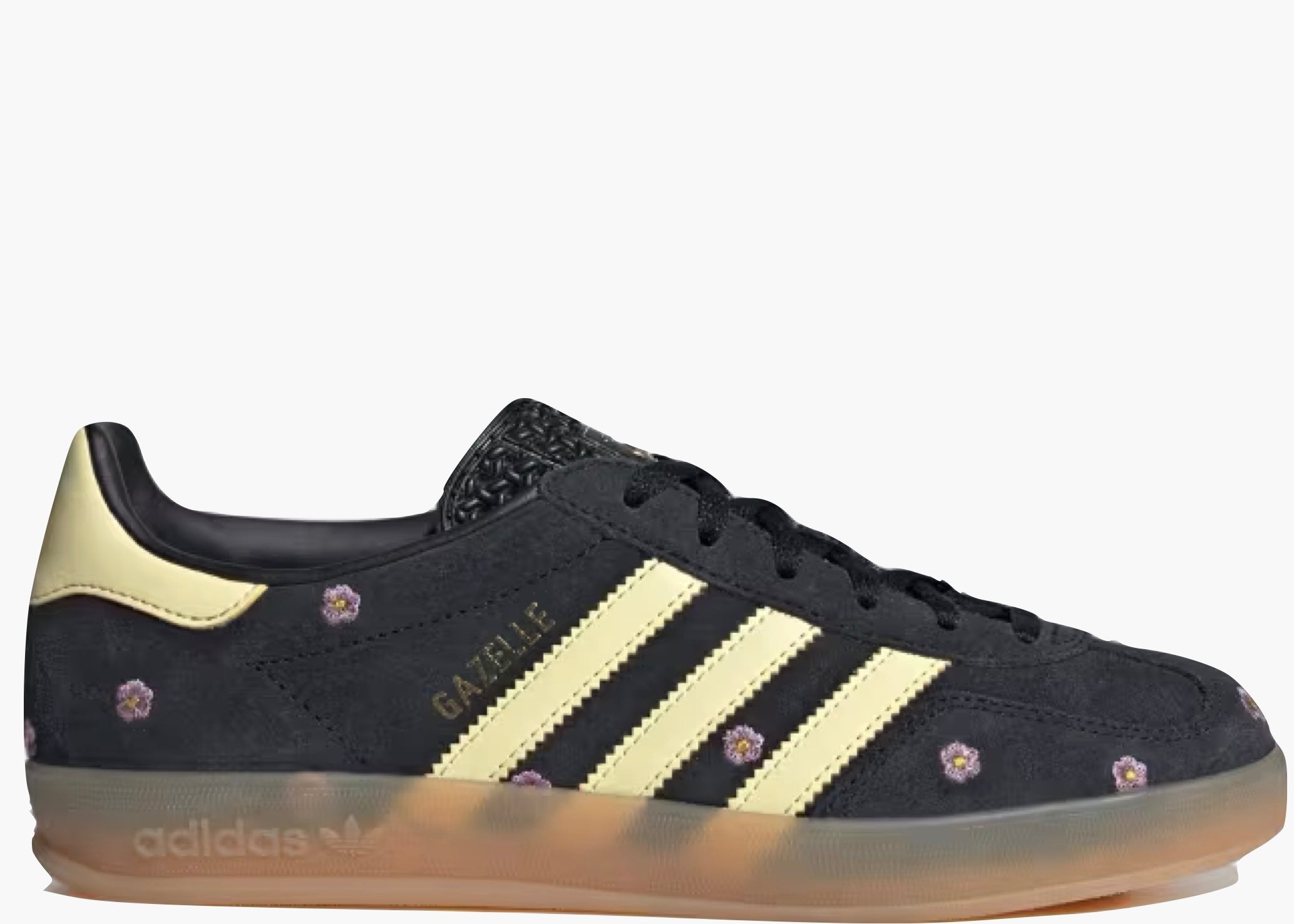  Adidas Gazelle Indoor Core Black Almost Yellow Floral (W) IF4490 Hype Clothinga Limited Edition