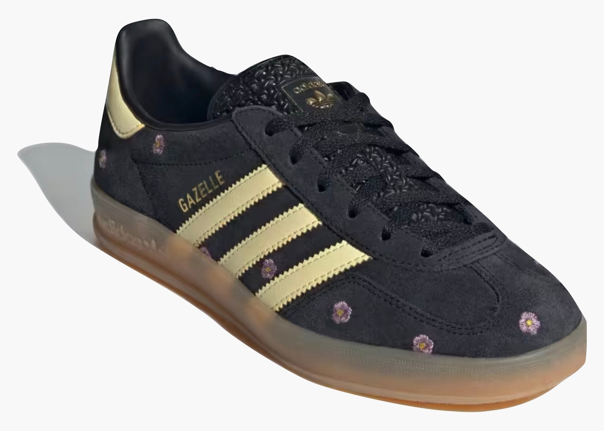  Adidas Gazelle Indoor Core Black Almost Yellow Floral (W) IF4490 Hype Clothinga Limited Edition