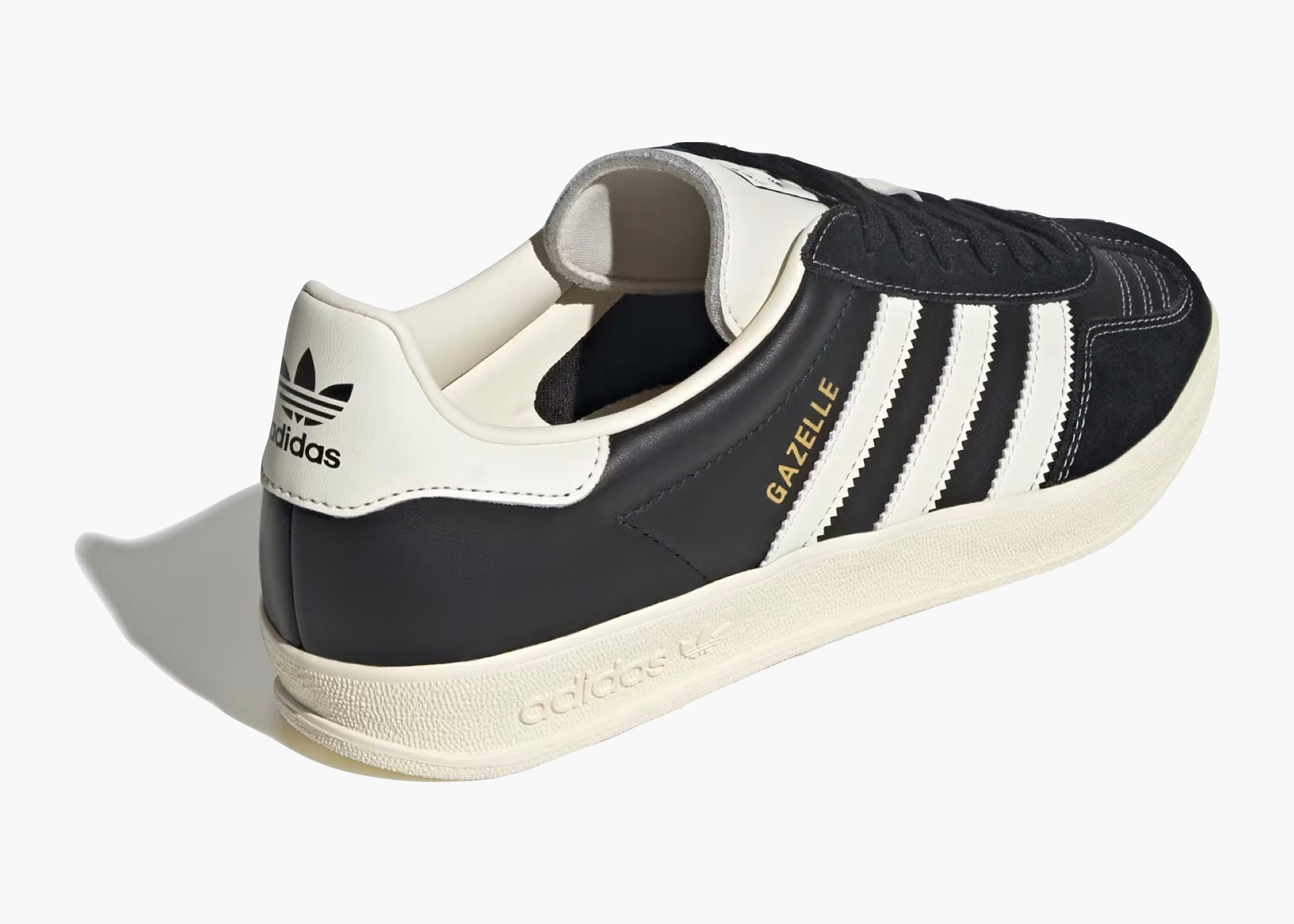Adidas Gazelle Indoor Core Black Cream White Gold Metallic JQ8385 Hype Clothinga Limited Edition