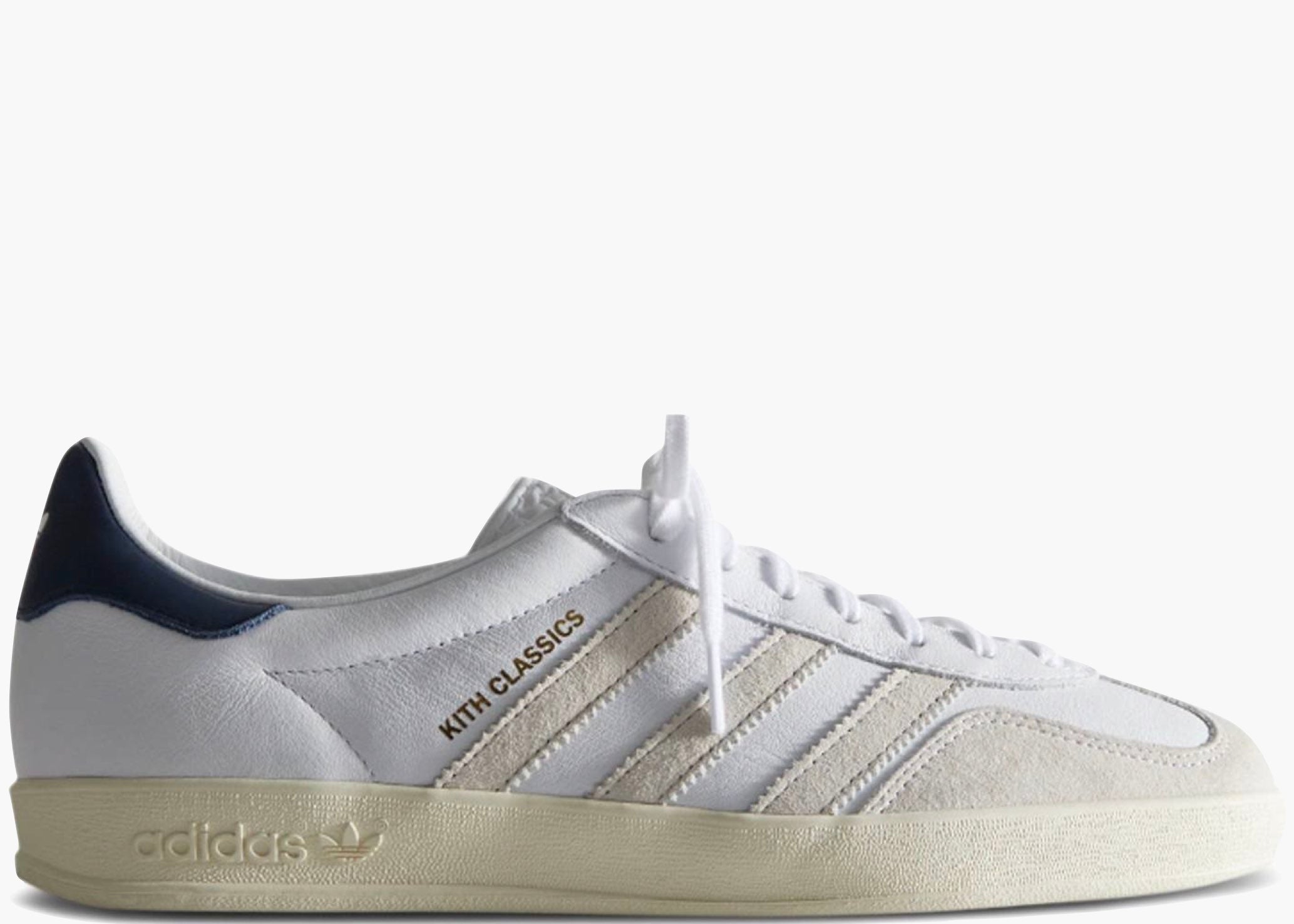 Adidas Gazelle Indoor Kith Classics White Navy IE2572 Hype Clothinga Limited Edition