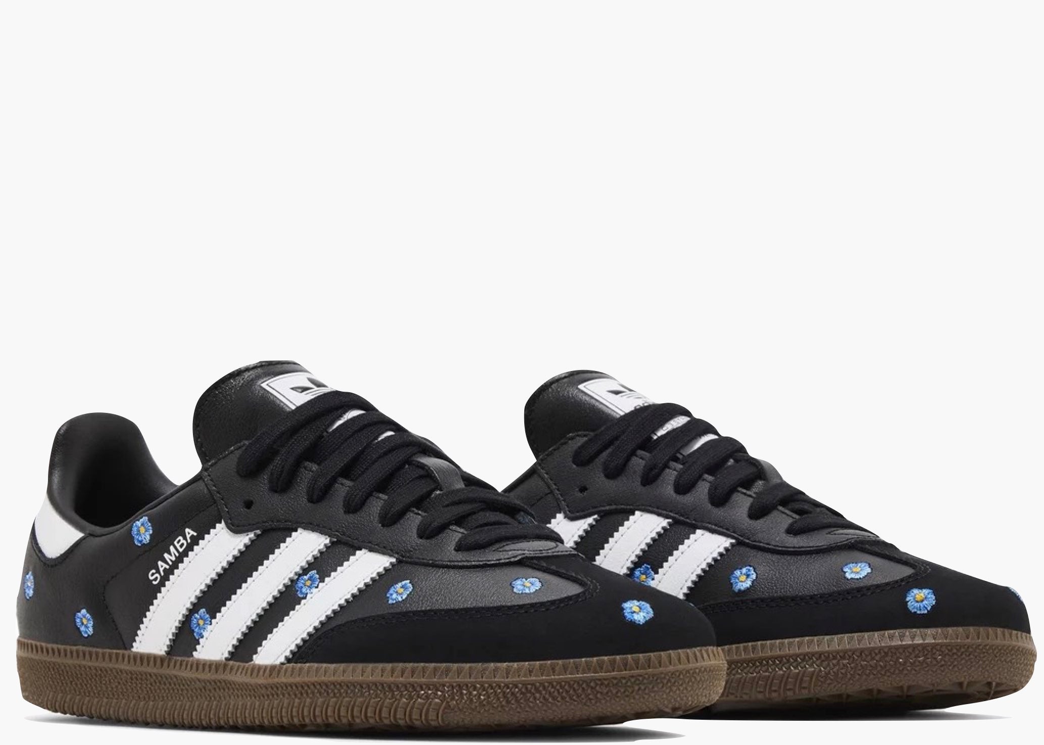 Adidas Samba Light Blue Floral Core Black (W) IF4397 Hype Clothinga Limited Edition