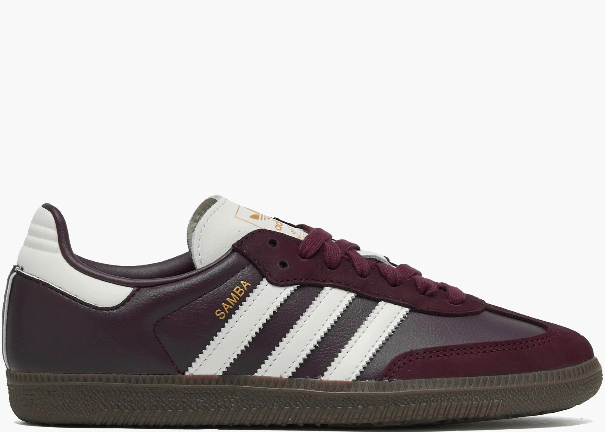 Adidas Samba OG Maroon Off White Gum (W) JR8844 Hype Clothinga Limited Edition